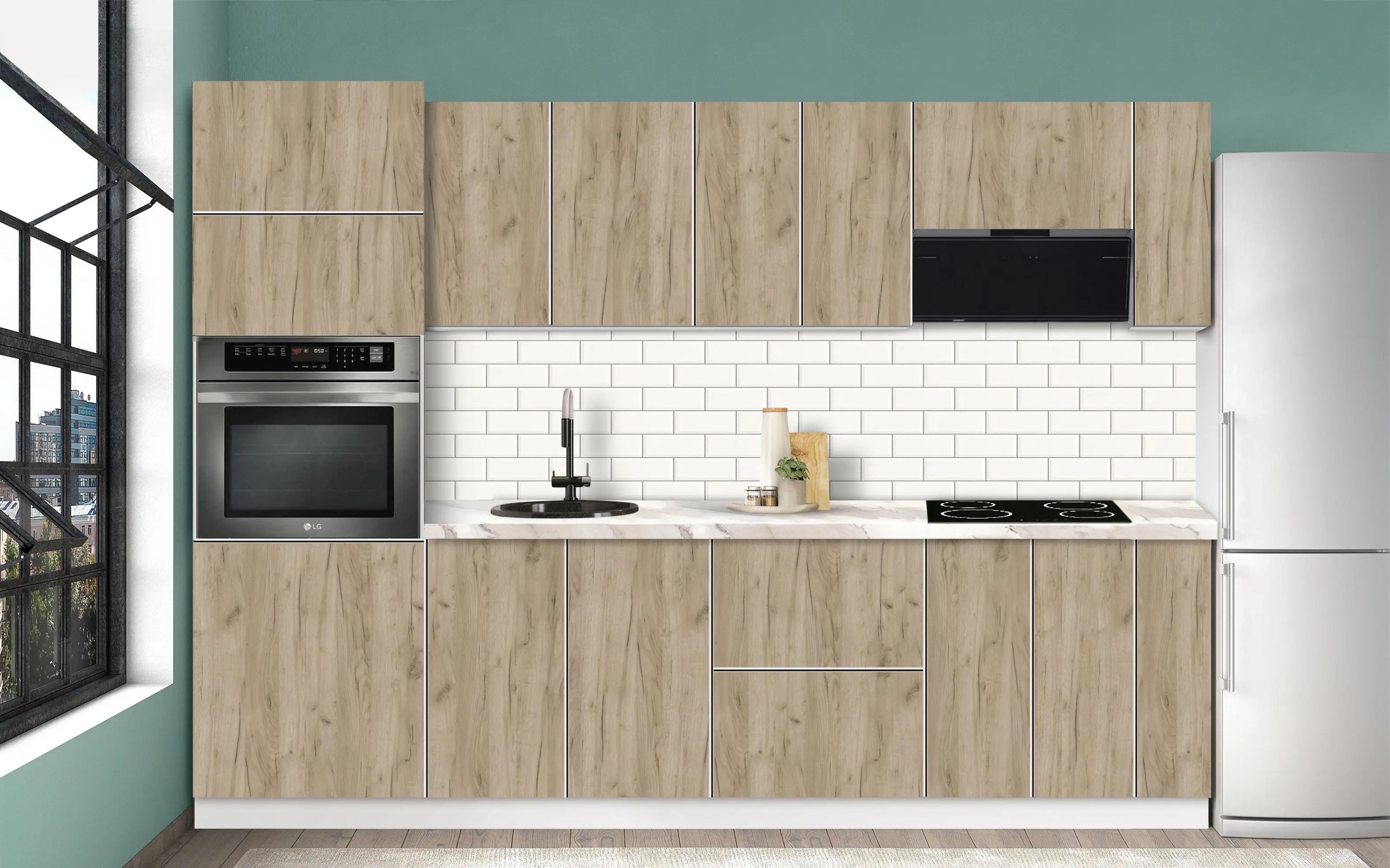 Bucatarie modulara Modern Dolce Vita 3 H68 2.8m