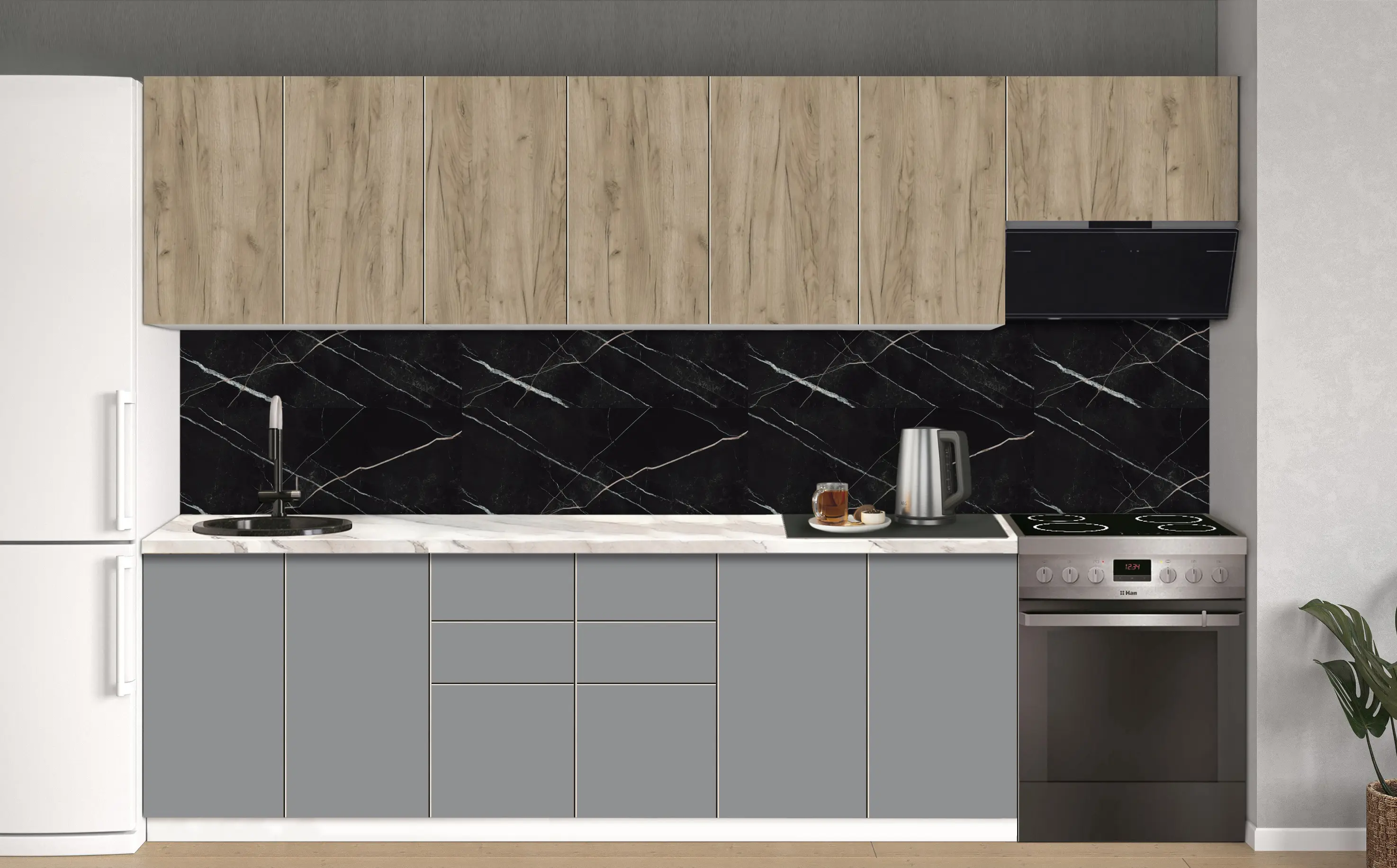 Bucatarie modulara Modern Dolce Vita 3 H68 3.0m