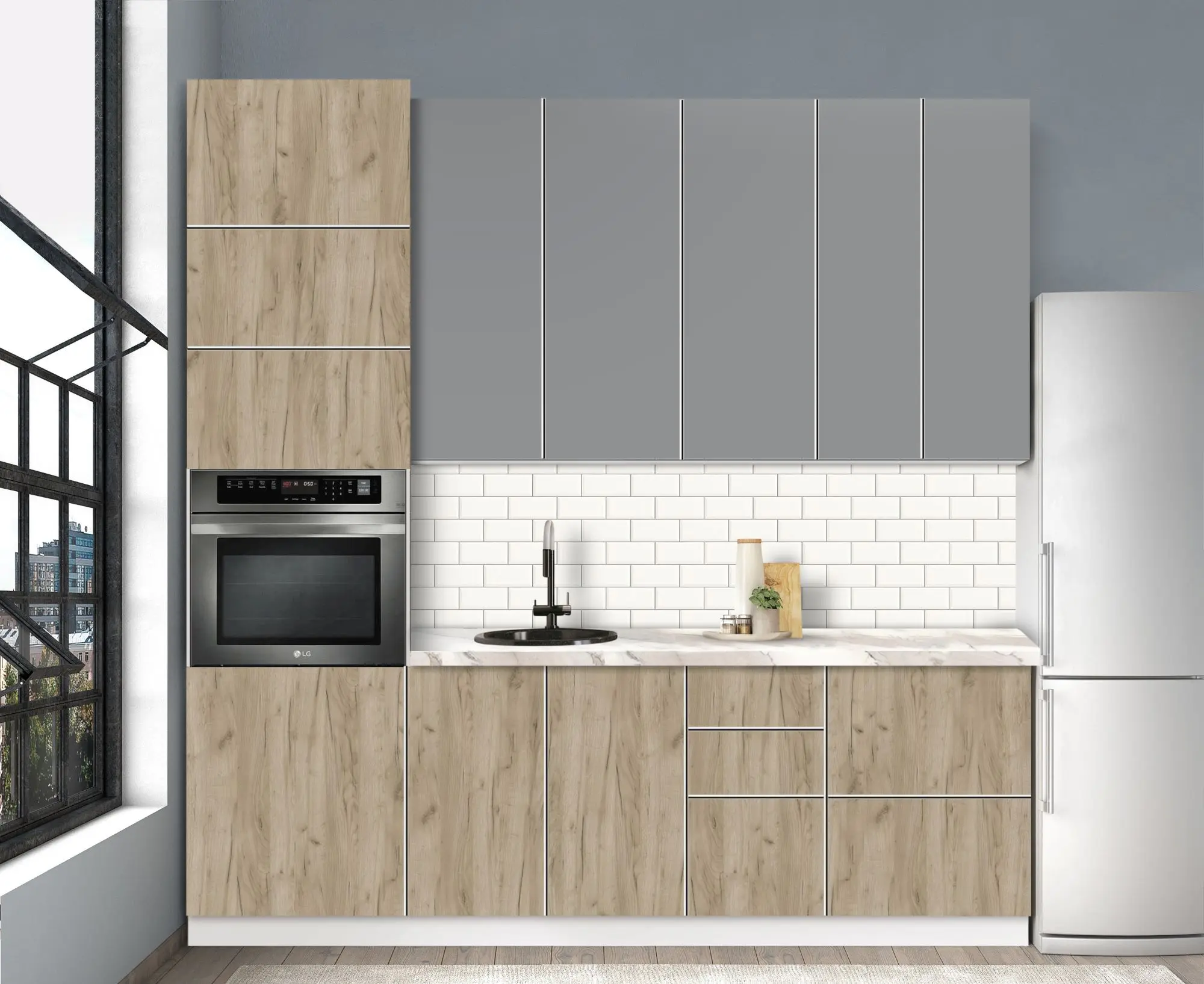 Bucatarie modulara Modern Dolce Vita 4 H110 2.4m