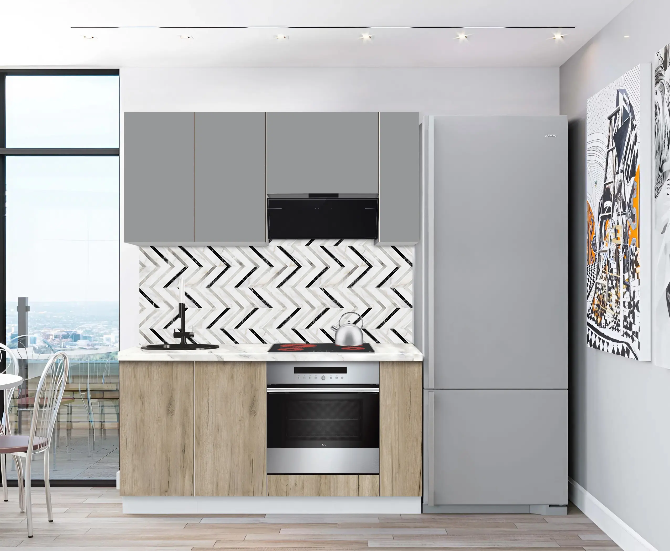 Bucatarie modulara Modern Dolce Vita 4 H68 1.6m