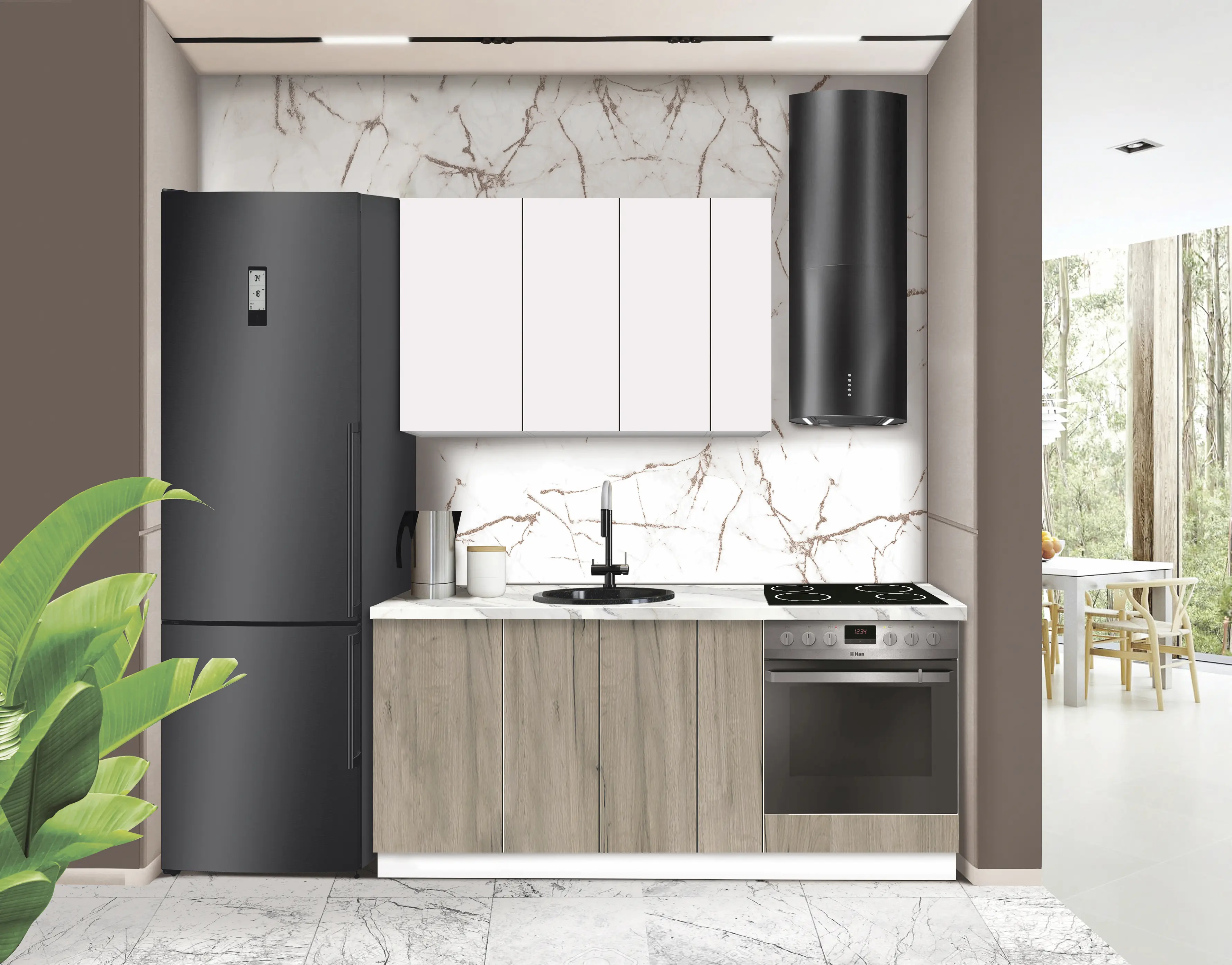 Bucatarie modulara Modern Dolce Vita 4 H68 1.8m