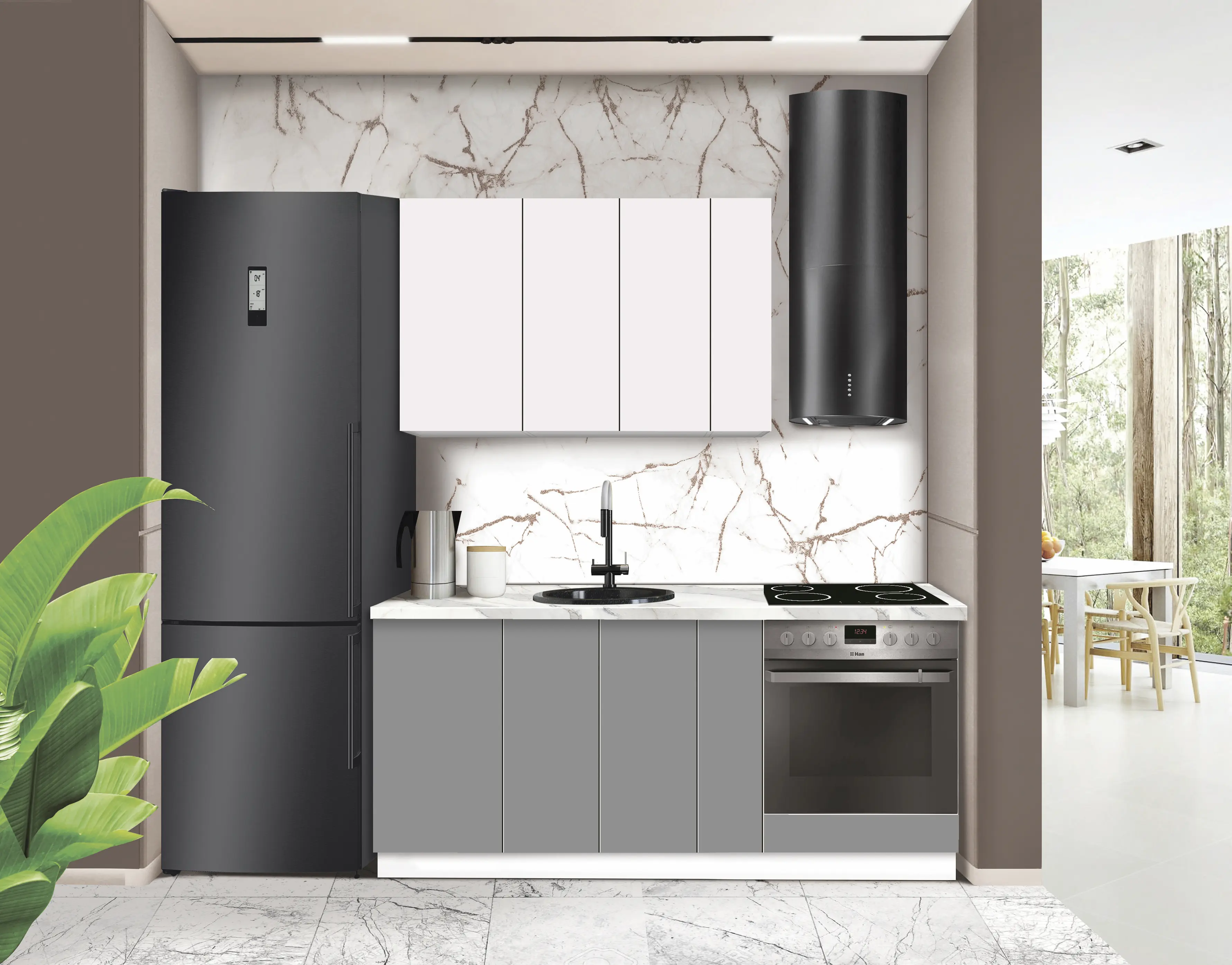 Bucatarie modulara Modern Dolce Vita 4 H68 1.8m