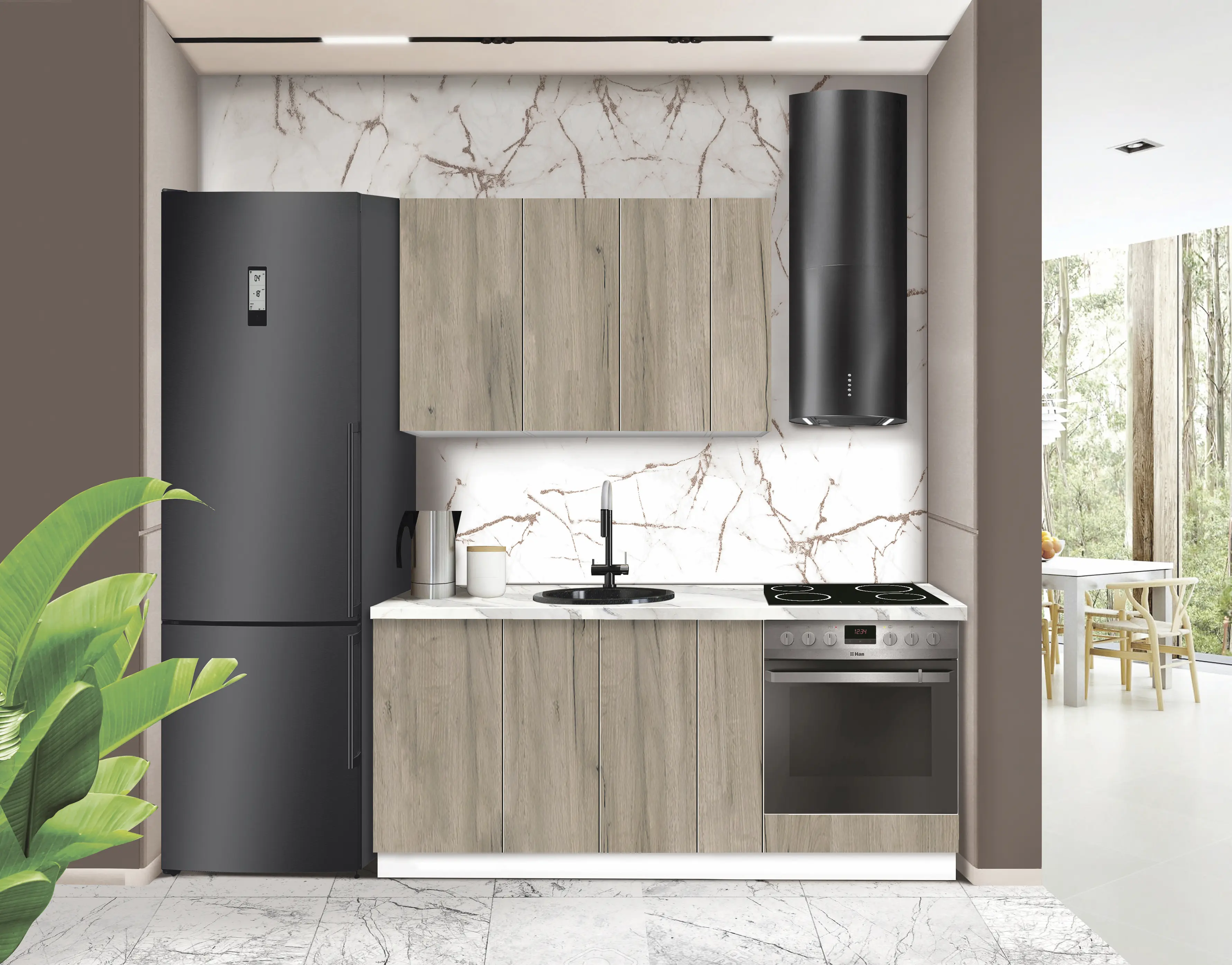 Bucatarie modulara Modern Dolce Vita 4 H68 1.8m