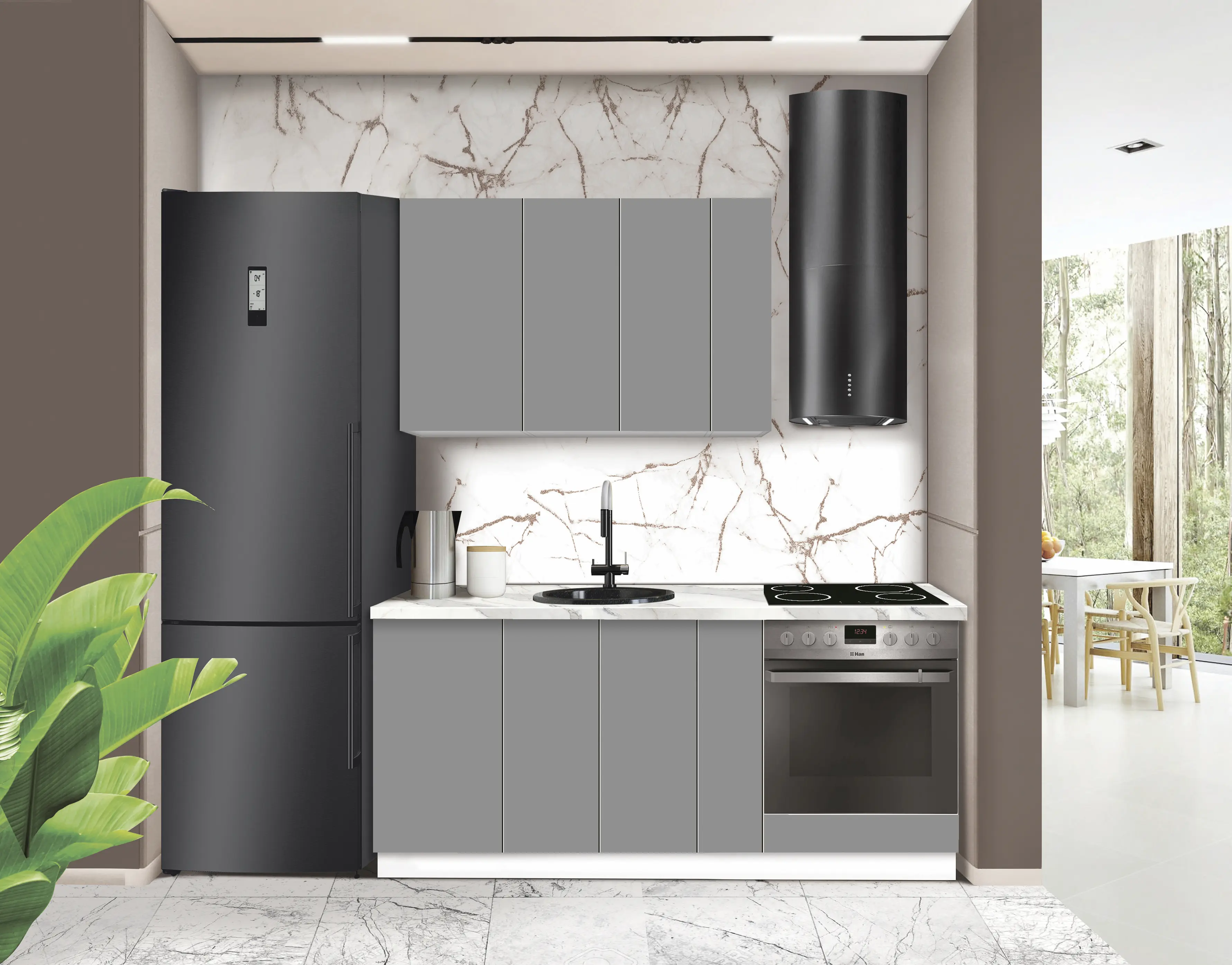 Bucatarie modulara Modern Dolce Vita 4 H68 1.8m