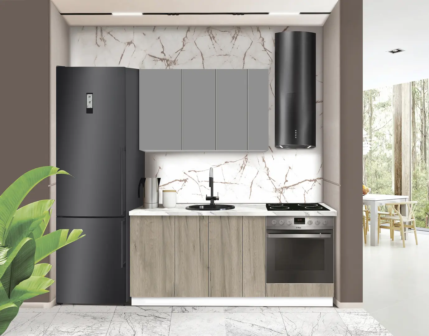 Bucatarie modulara Modern Dolce Vita 4 H68 1.8m