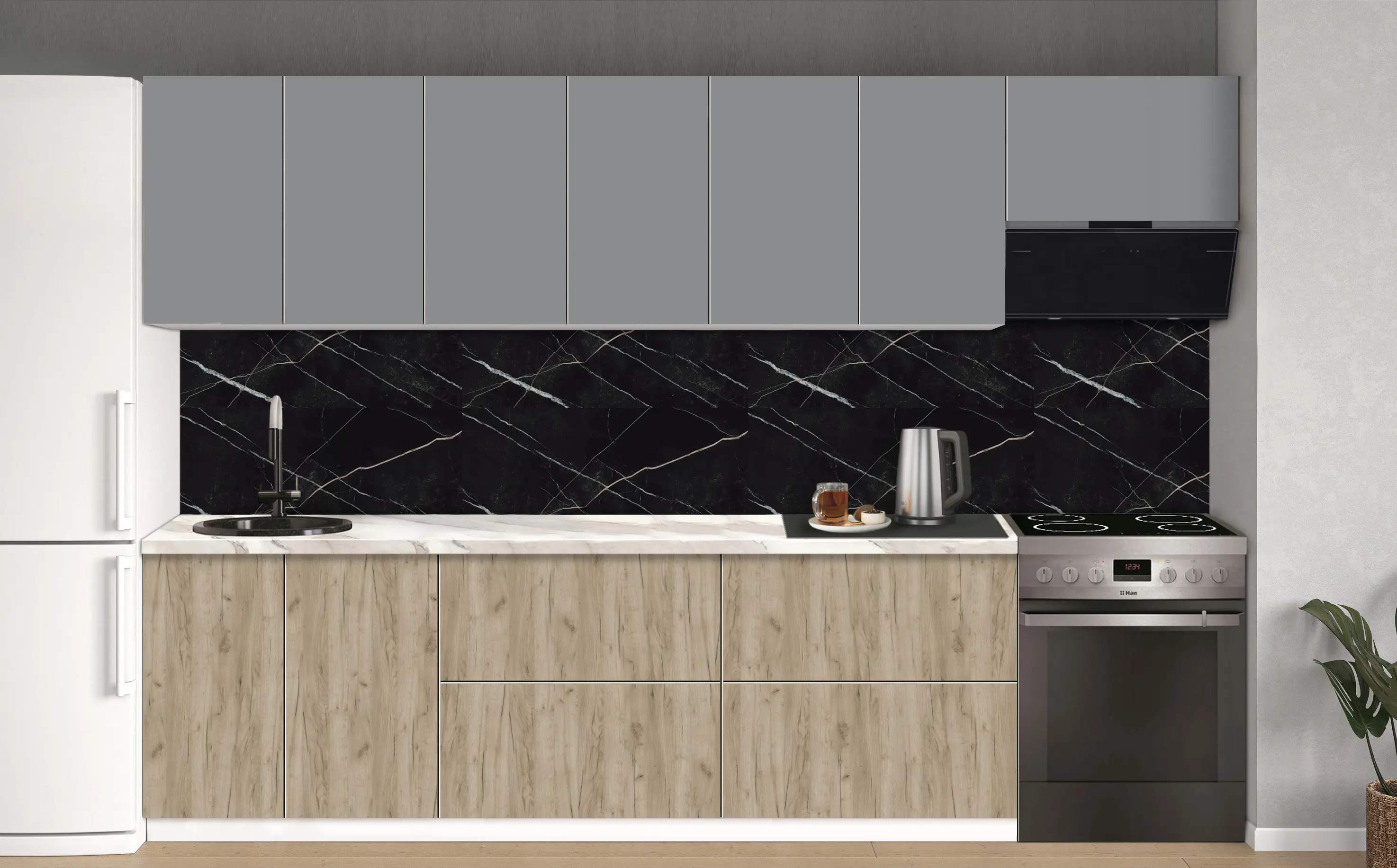 Bucatarie modulara Modern Dolce Vita 4 H68 3.0m