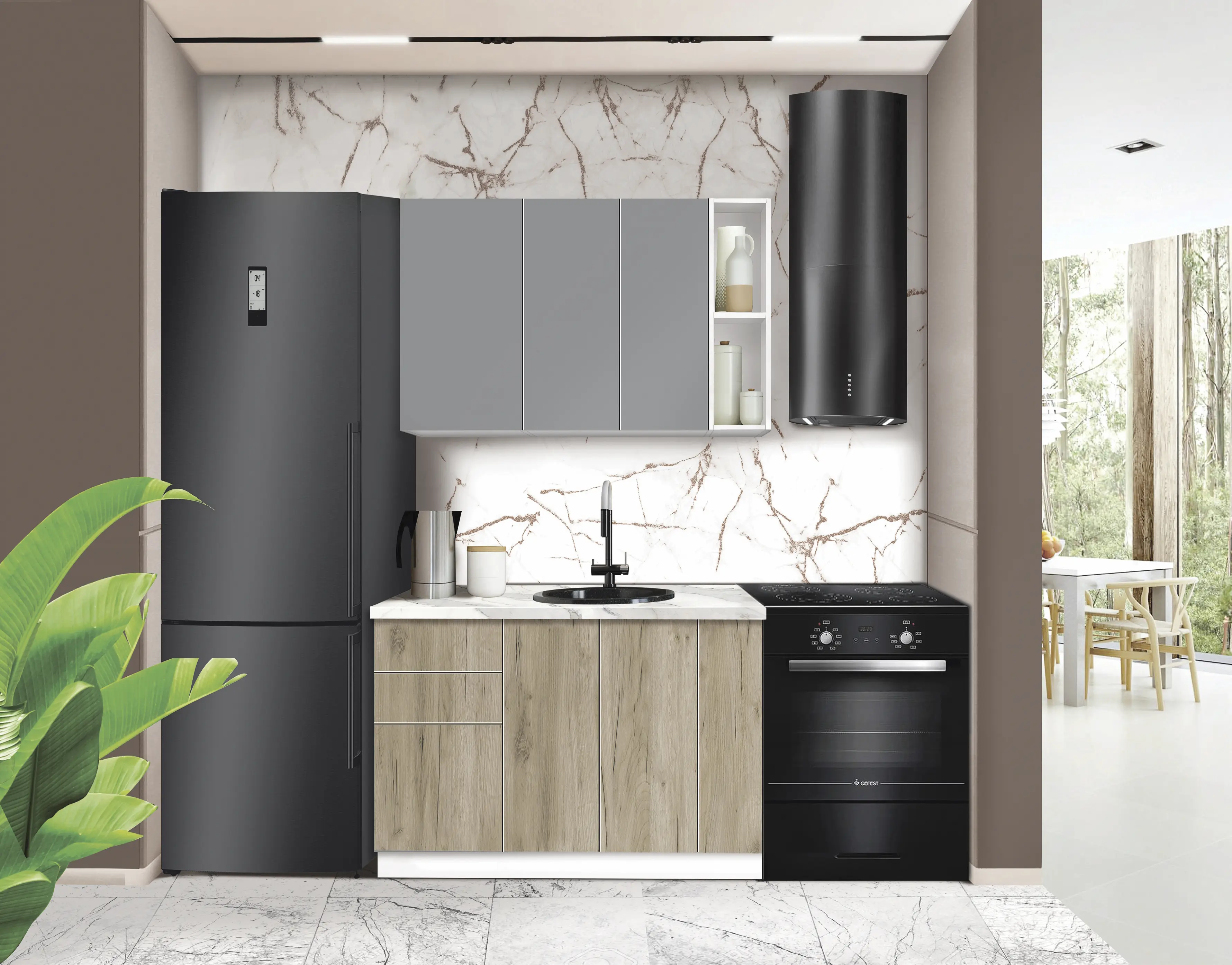 Модульная кухня Modern Dolce Vita 5 H68 1.2m