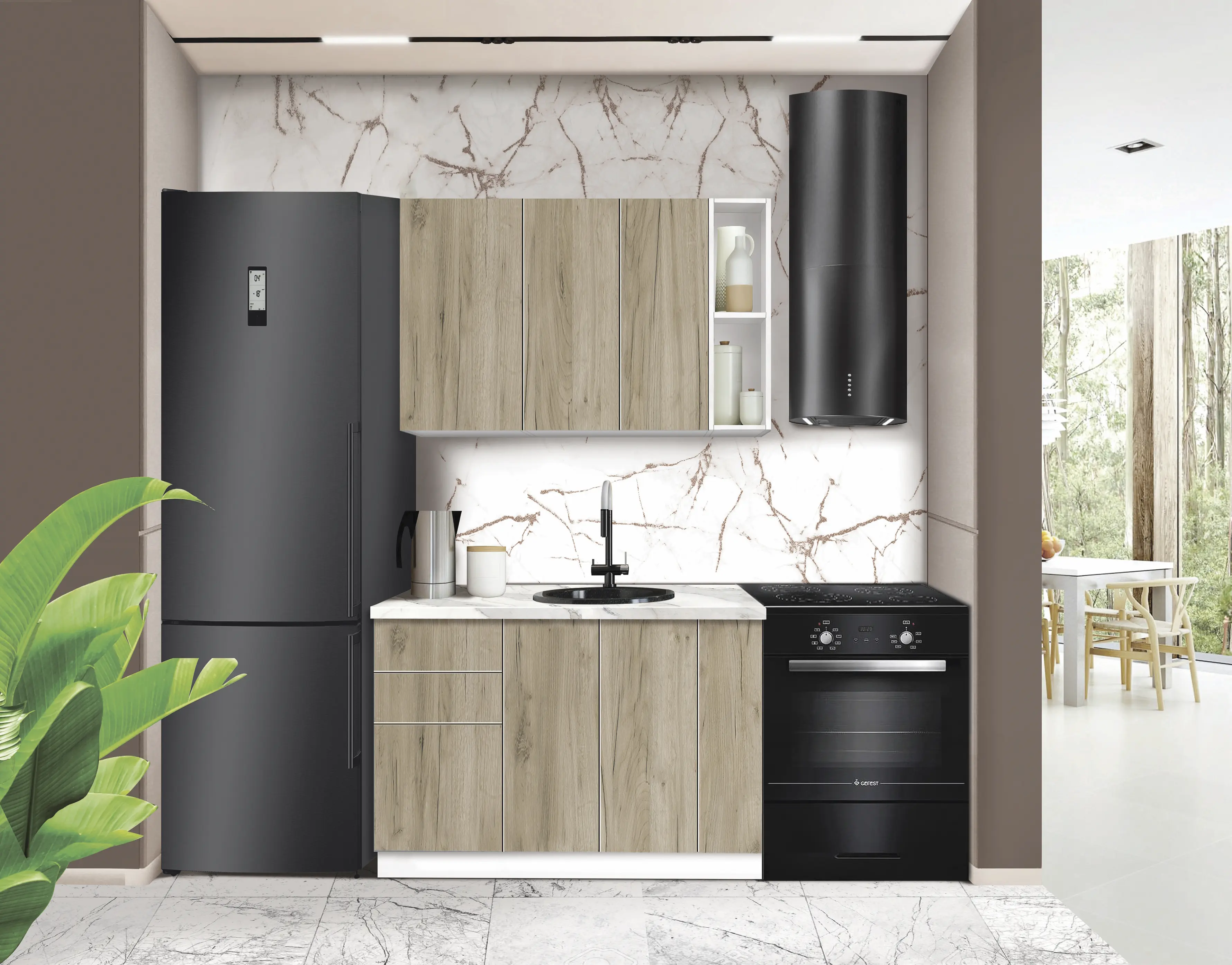 Модульная кухня Modern Dolce Vita 5 H68 1.2m