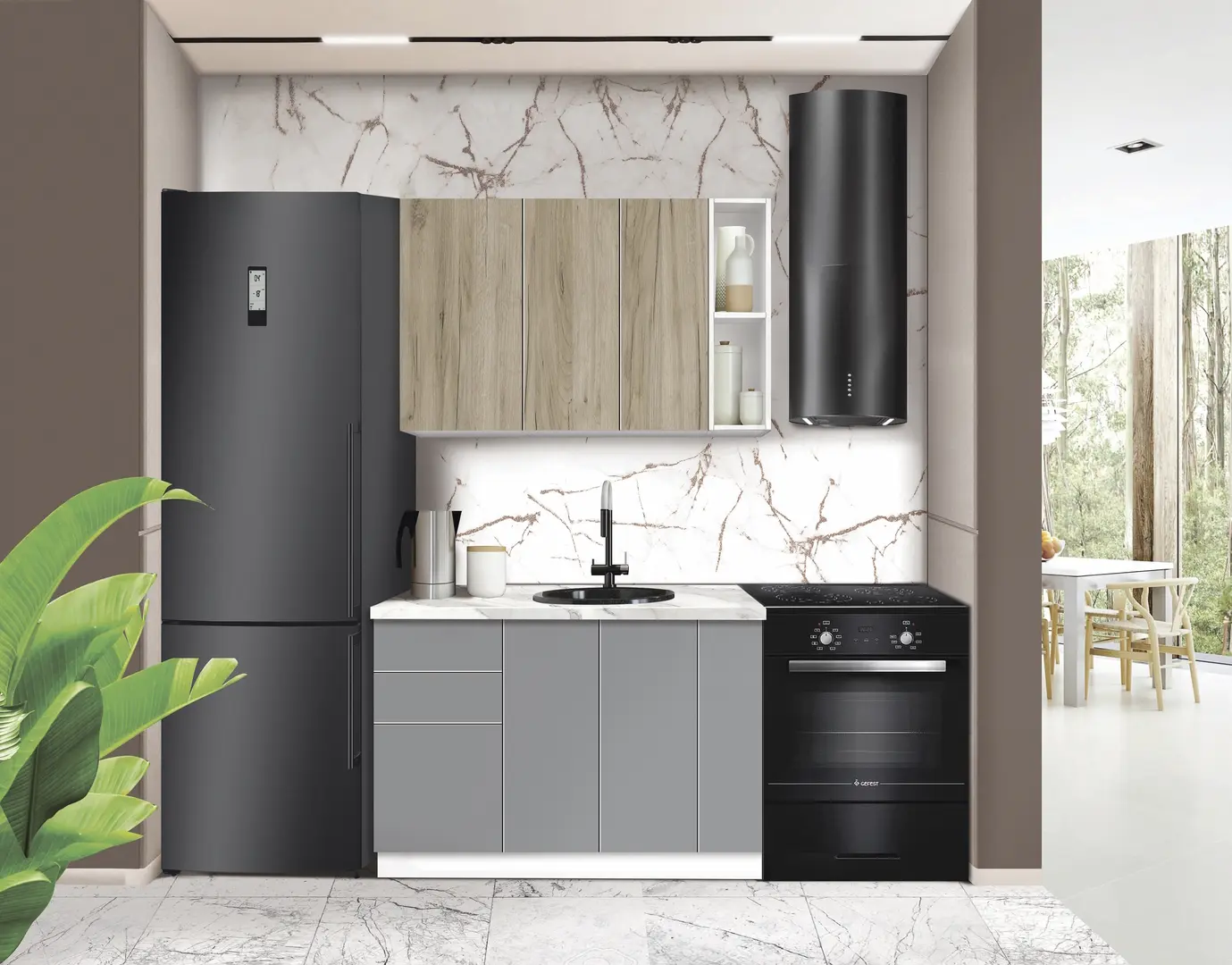 Модульная кухня Modern Dolce Vita 5 H68 1.2m