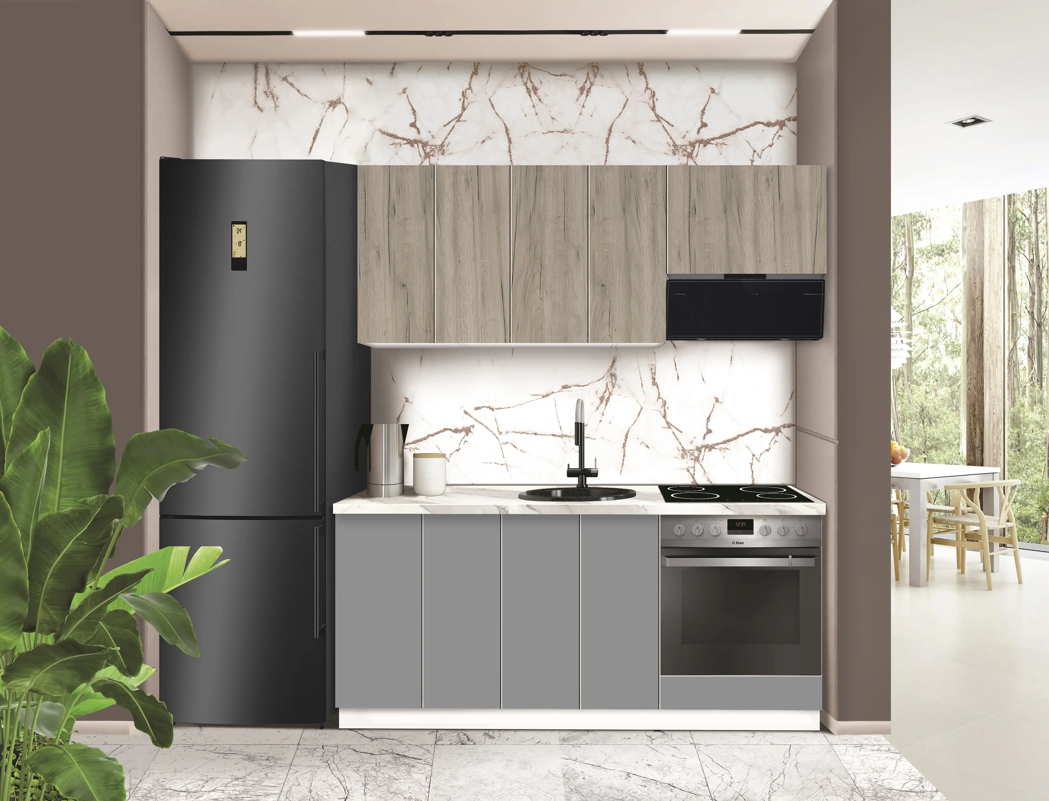 Bucatarie modulara Modern Dolce Vita 5 H68 1.8m