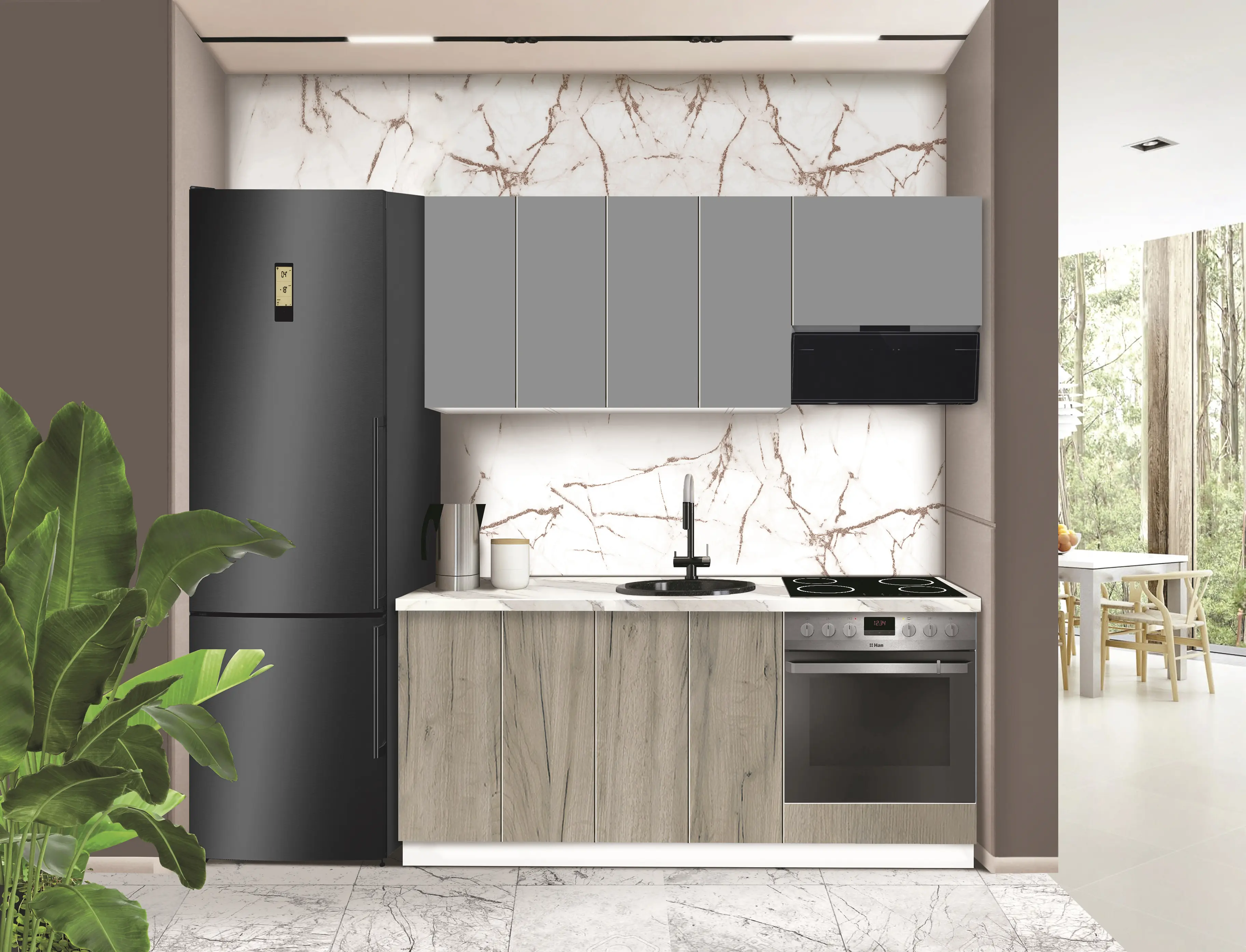 Bucatarie modulara Modern Dolce Vita 5 H68 1.8m