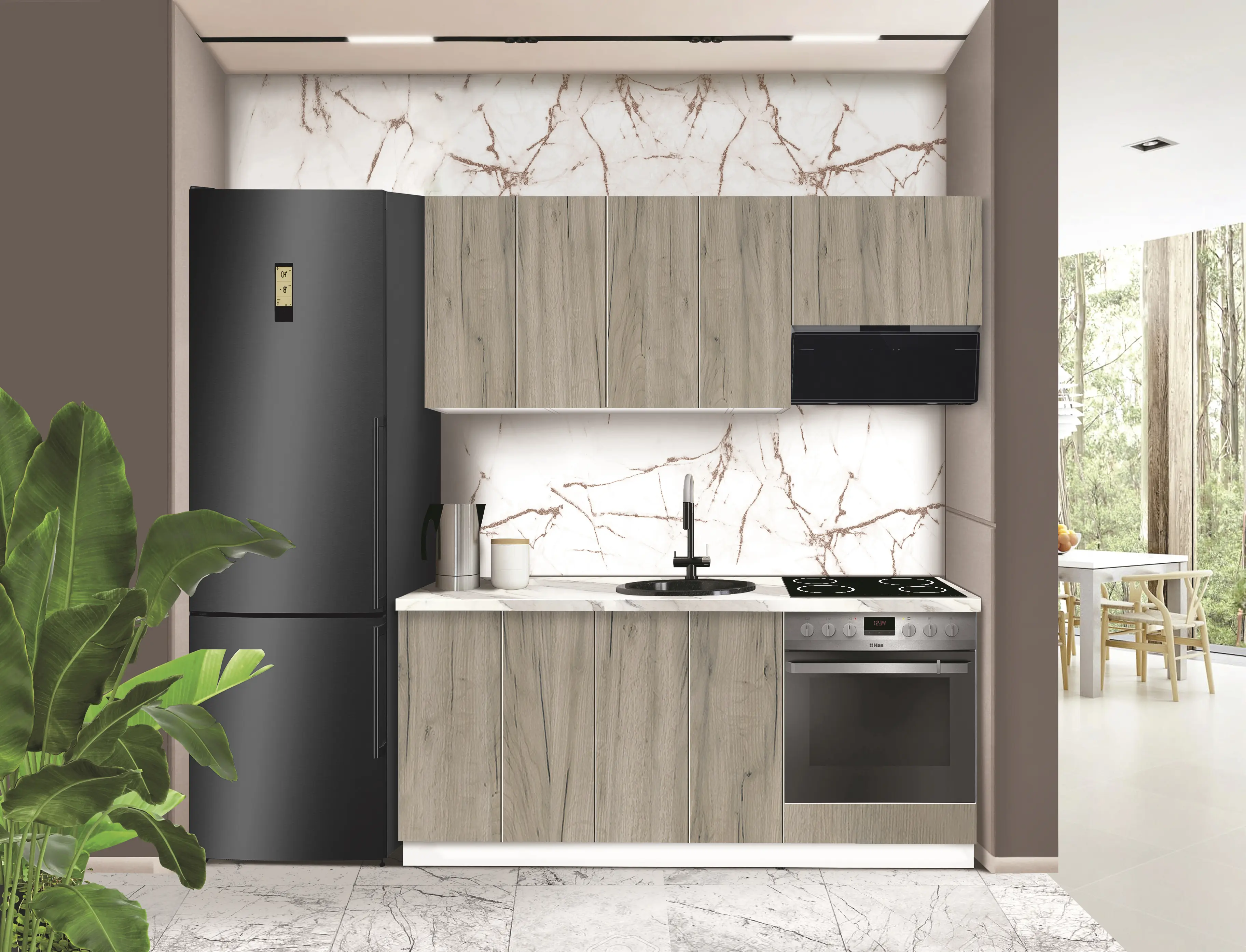 Bucatarie modulara Modern Dolce Vita 5 H68 1.8m