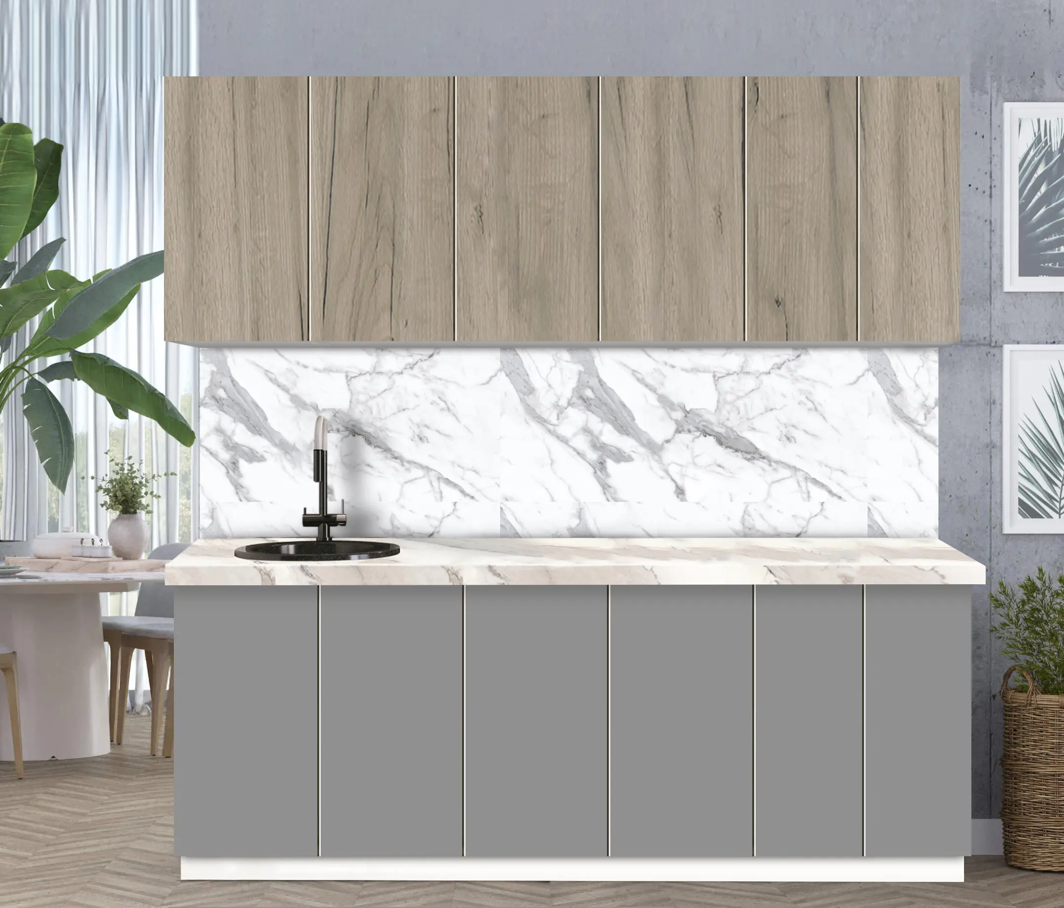 Bucatarie modulara Modern Dolce Vita 5 H68 2.2m