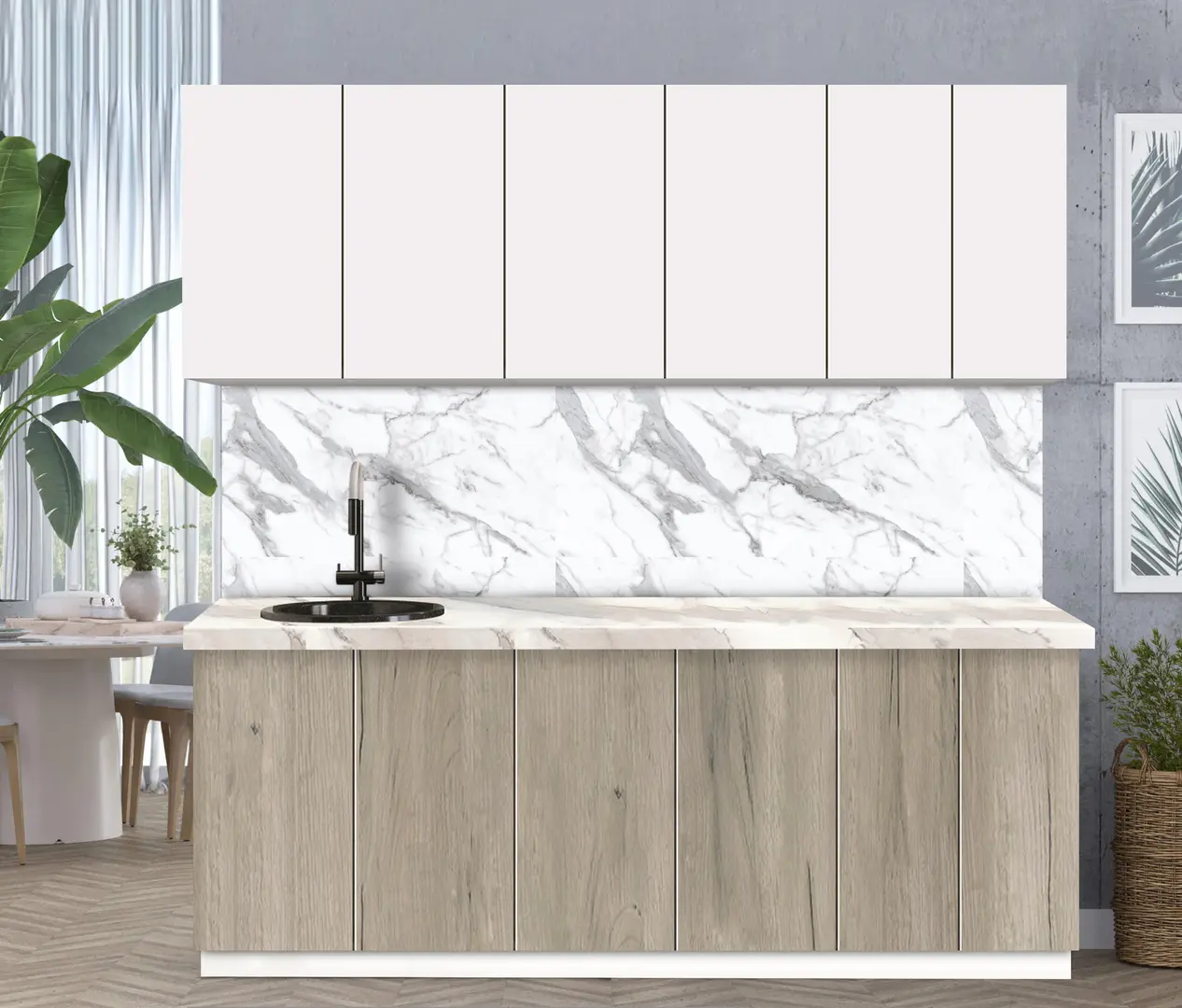 Bucatarie modulara Modern Dolce Vita 5 H68 2.2m