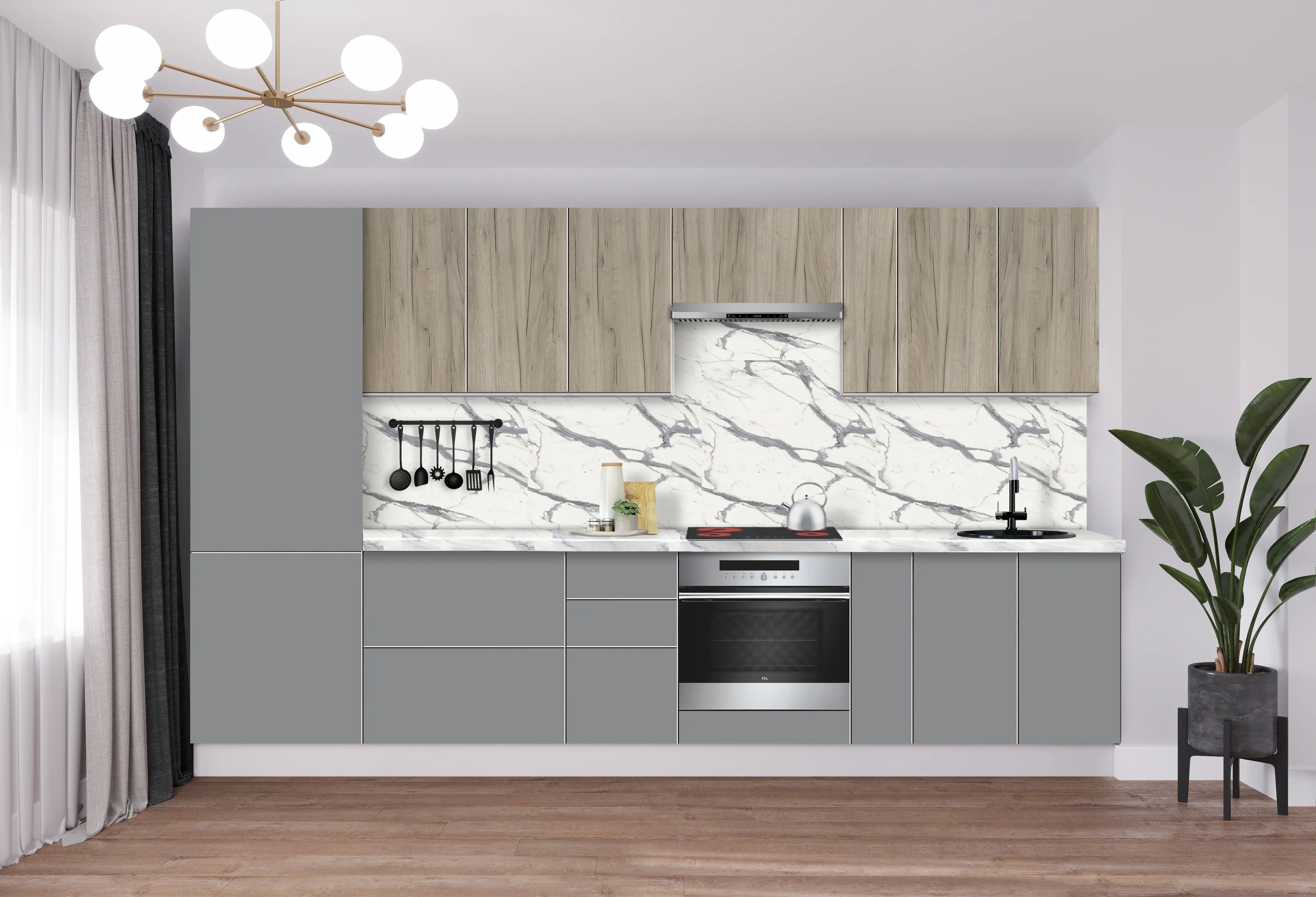 Bucatarie modulara Modern Dolce Vita 5 H68 3.4m