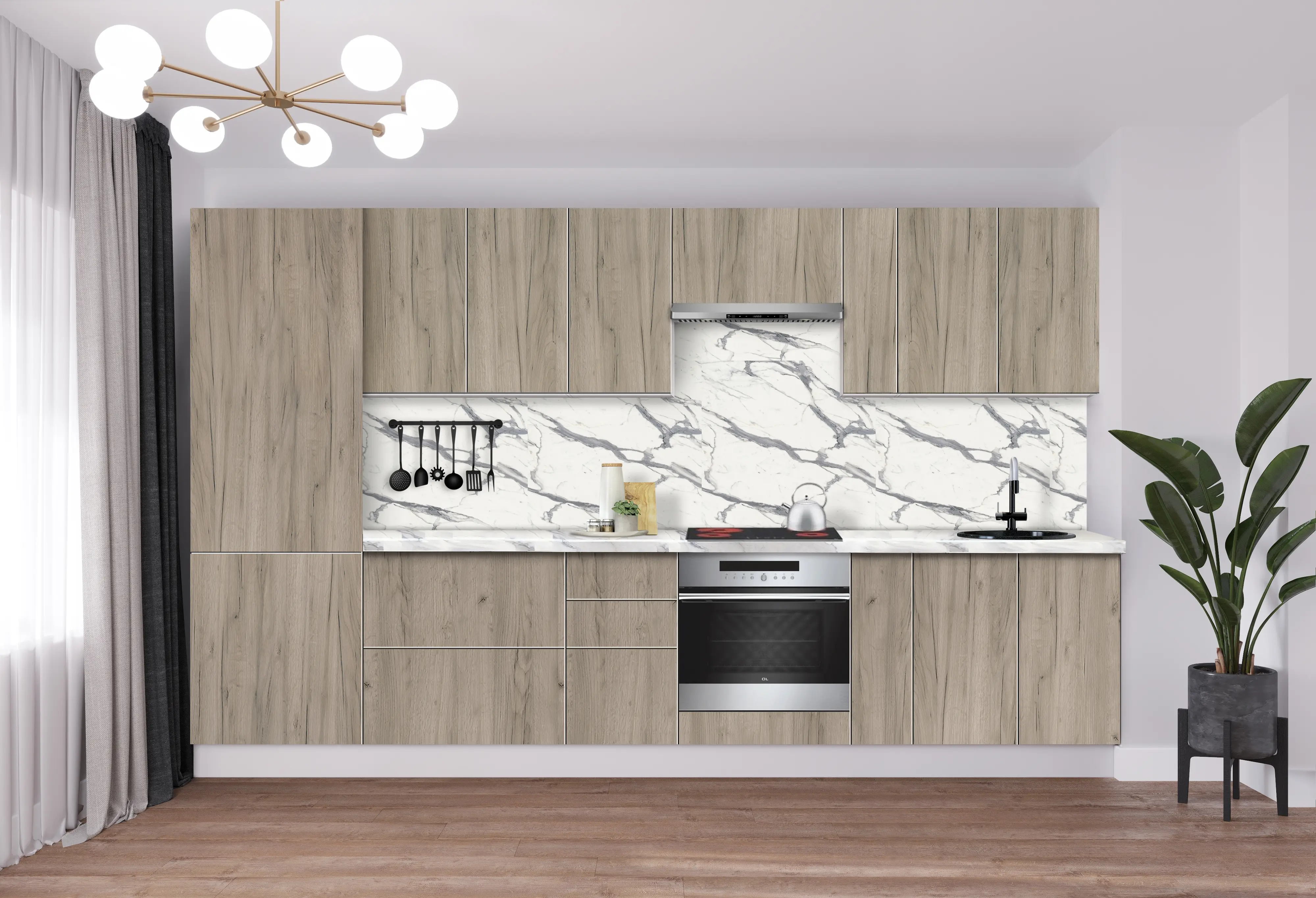 Bucatarie modulara Modern Dolce Vita 5 H68 3.4m