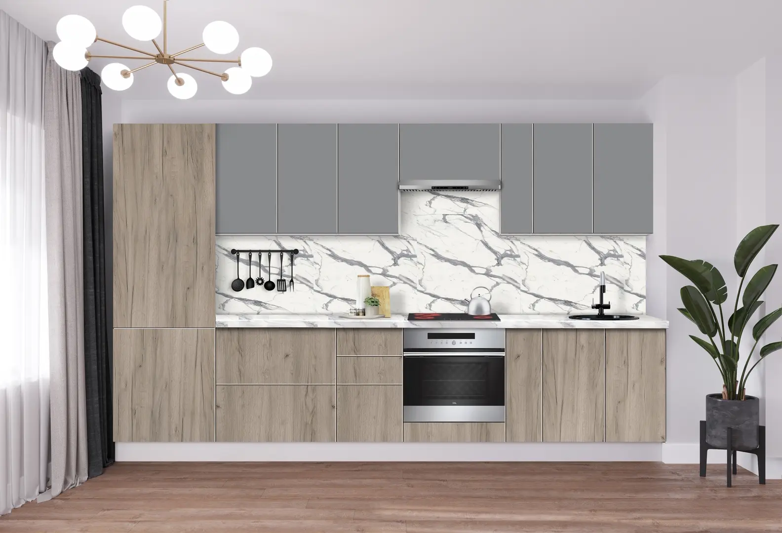 Bucatarie modulara Modern Dolce Vita 5 H68 3.4m