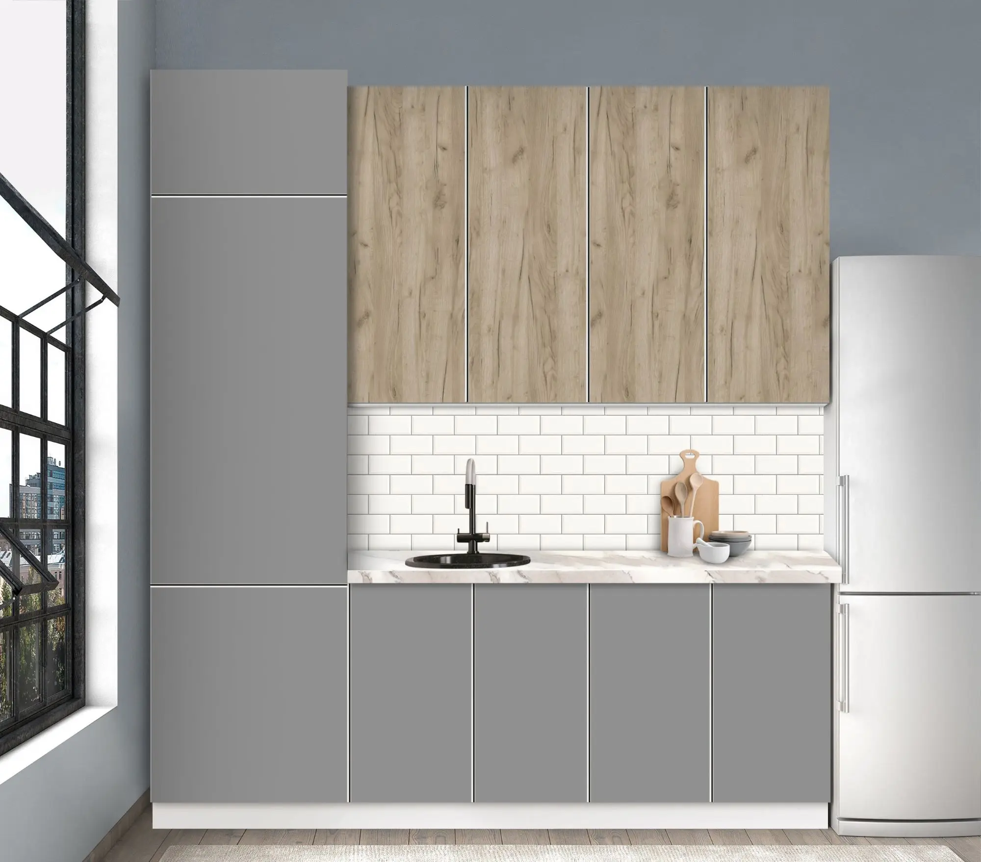 Bucatarie modulara Modern Dolce Vita 6 H110 2.2m