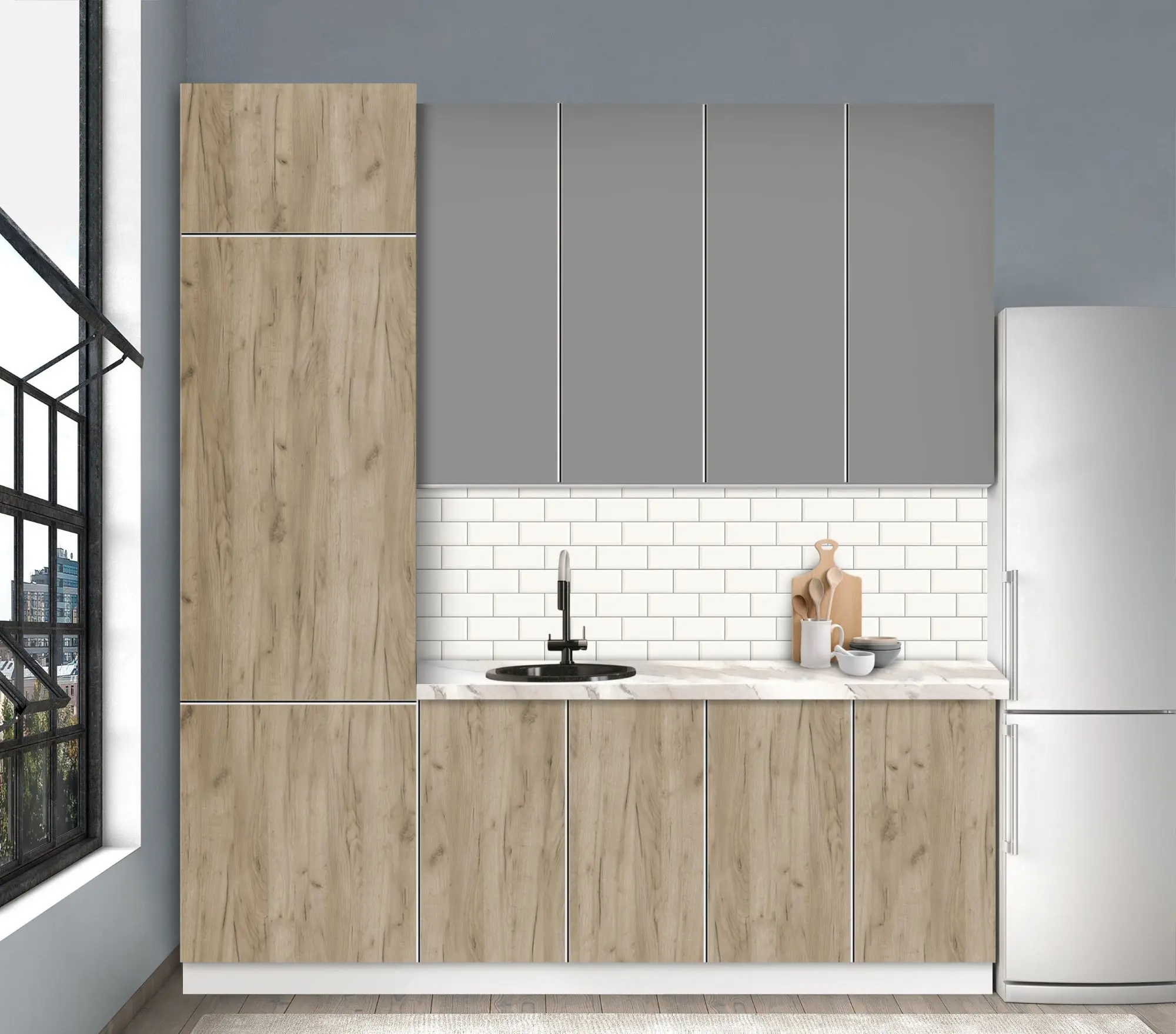 Bucatarie modulara Modern Dolce Vita 6 H110 2.2m