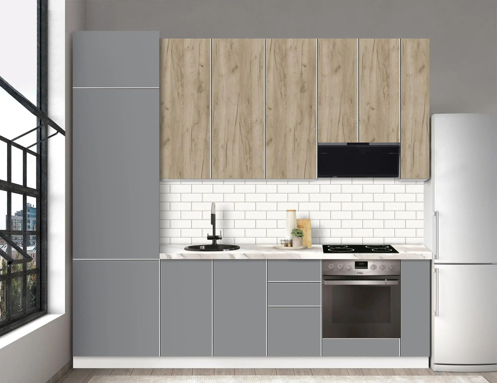 Bucatarie modulara Modern Dolce Vita 6 H110 2.6m