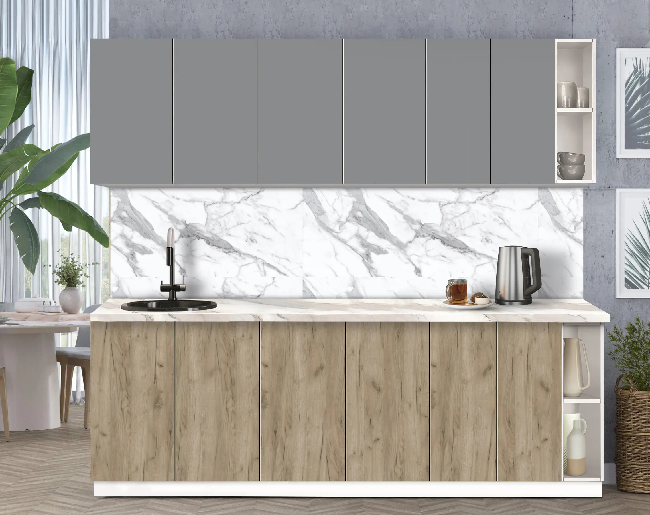 Bucatarie modulara Modern Dolce Vita 6 H68 2.4m