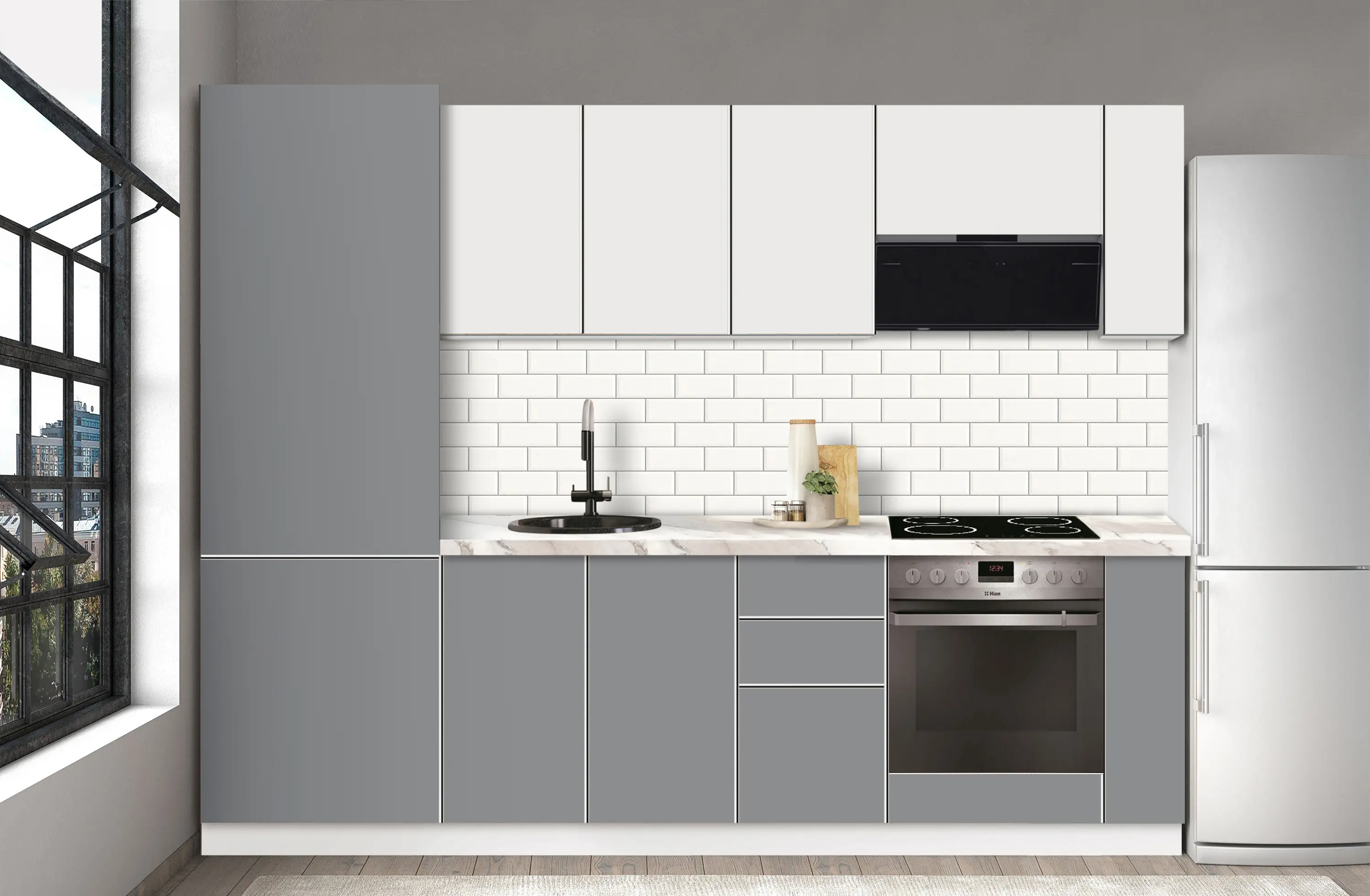 Bucatarie modulara Modern Dolce Vita 6 H68 2.6m