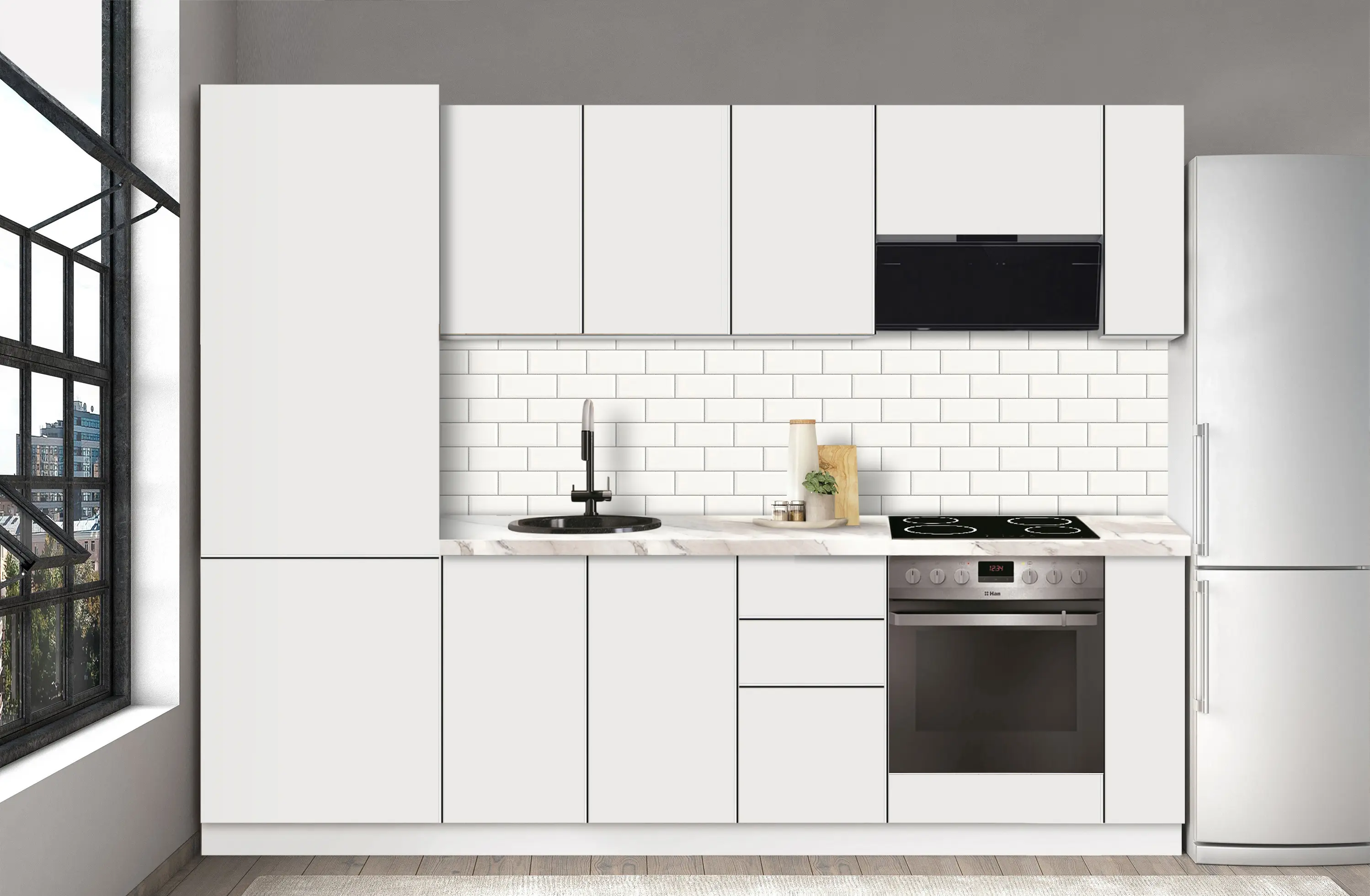 Bucatarie modulara Modern Dolce Vita 6 H68 2.6m