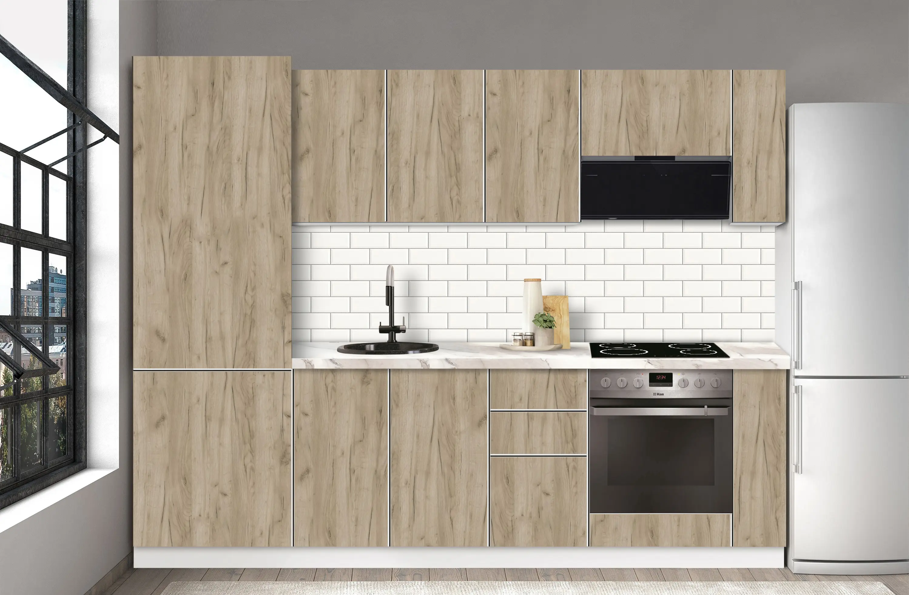 Bucatarie modulara Modern Dolce Vita 6 H68 2.6m