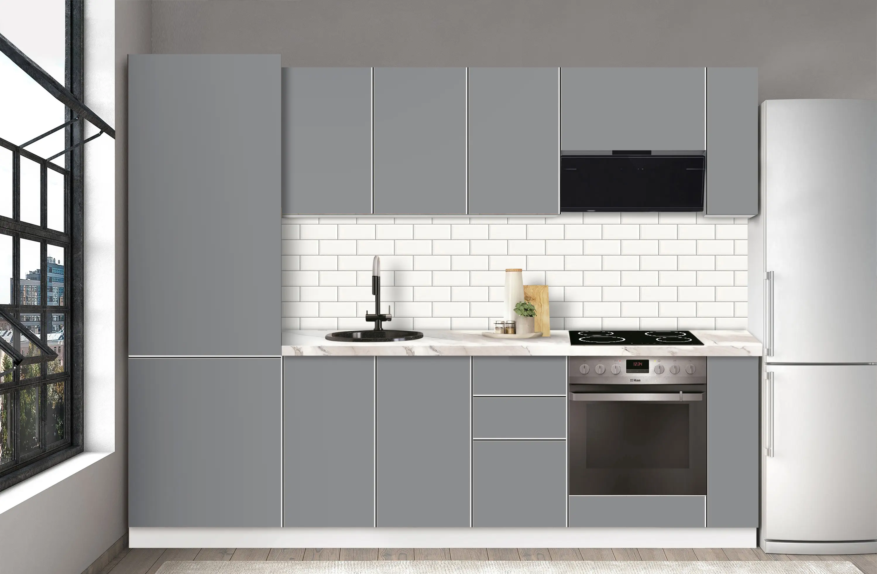 Bucatarie modulara Modern Dolce Vita 6 H68 2.6m