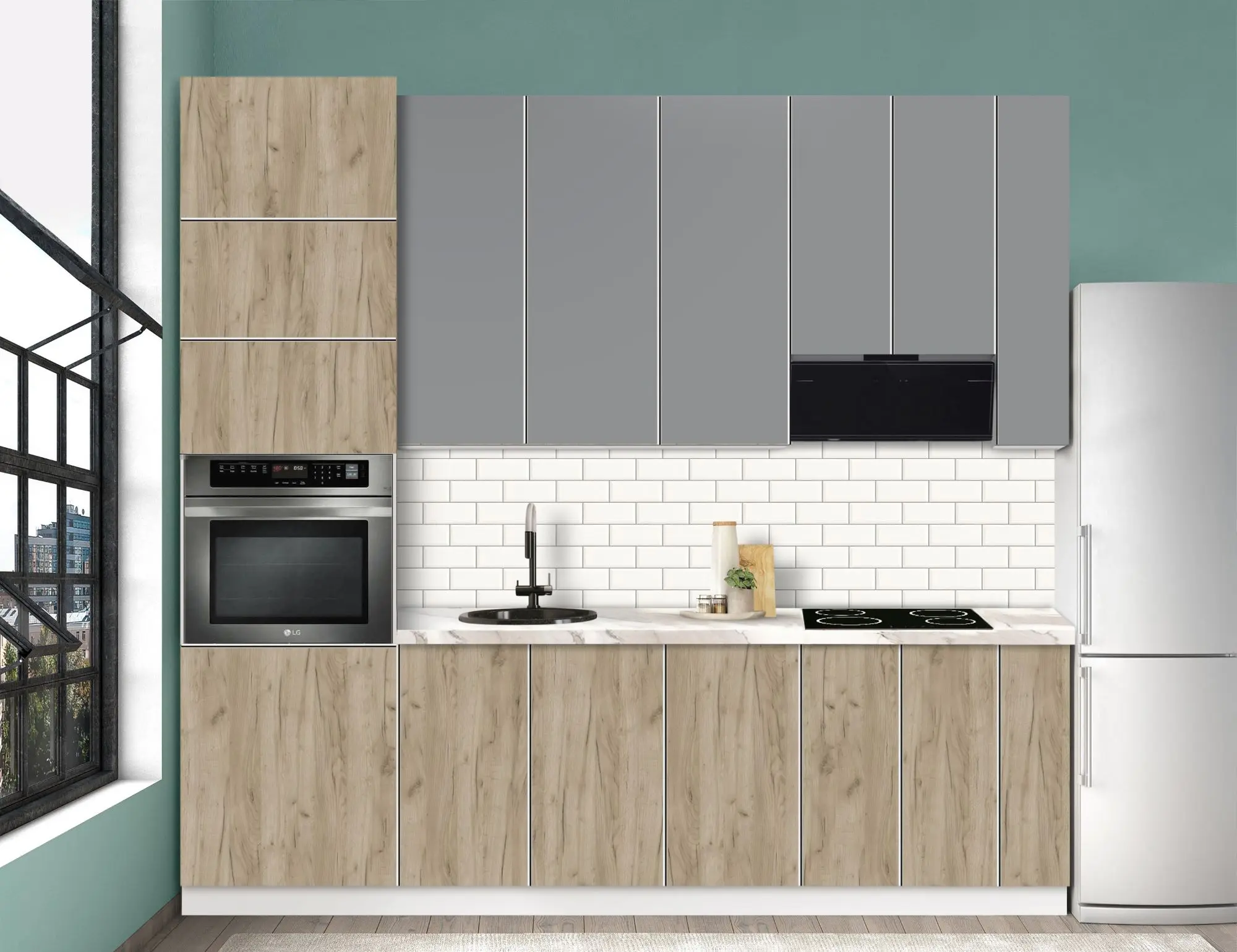 Bucatarie modulara Modern Dolce Vita 7 H110 2.6m