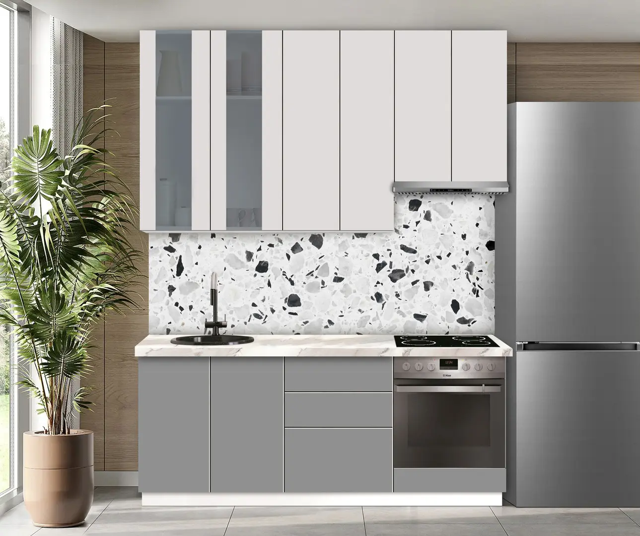 Модульная кухня Modern Dolce Vita Витрина 1 H110 2.0m