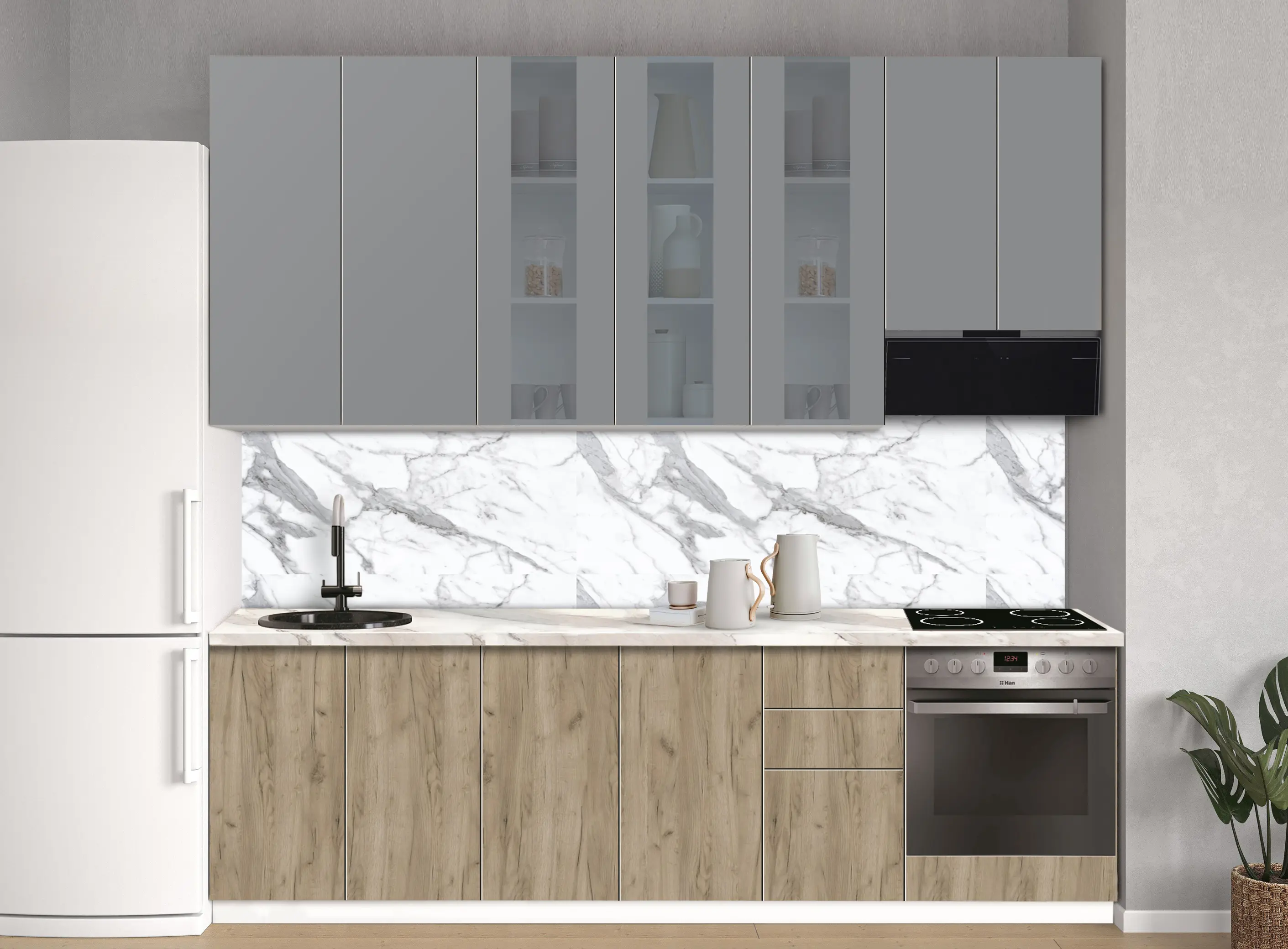 Bucatarie modulara Modern Dolce Vita Vitrina 1 H110 2.6m - 11