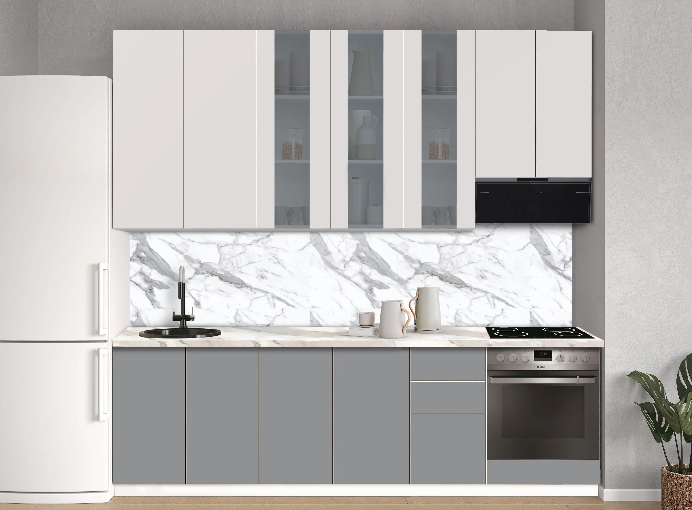 Bucatarie modulara Modern Dolce Vita Vitrina 1 H110 2.6m - 10