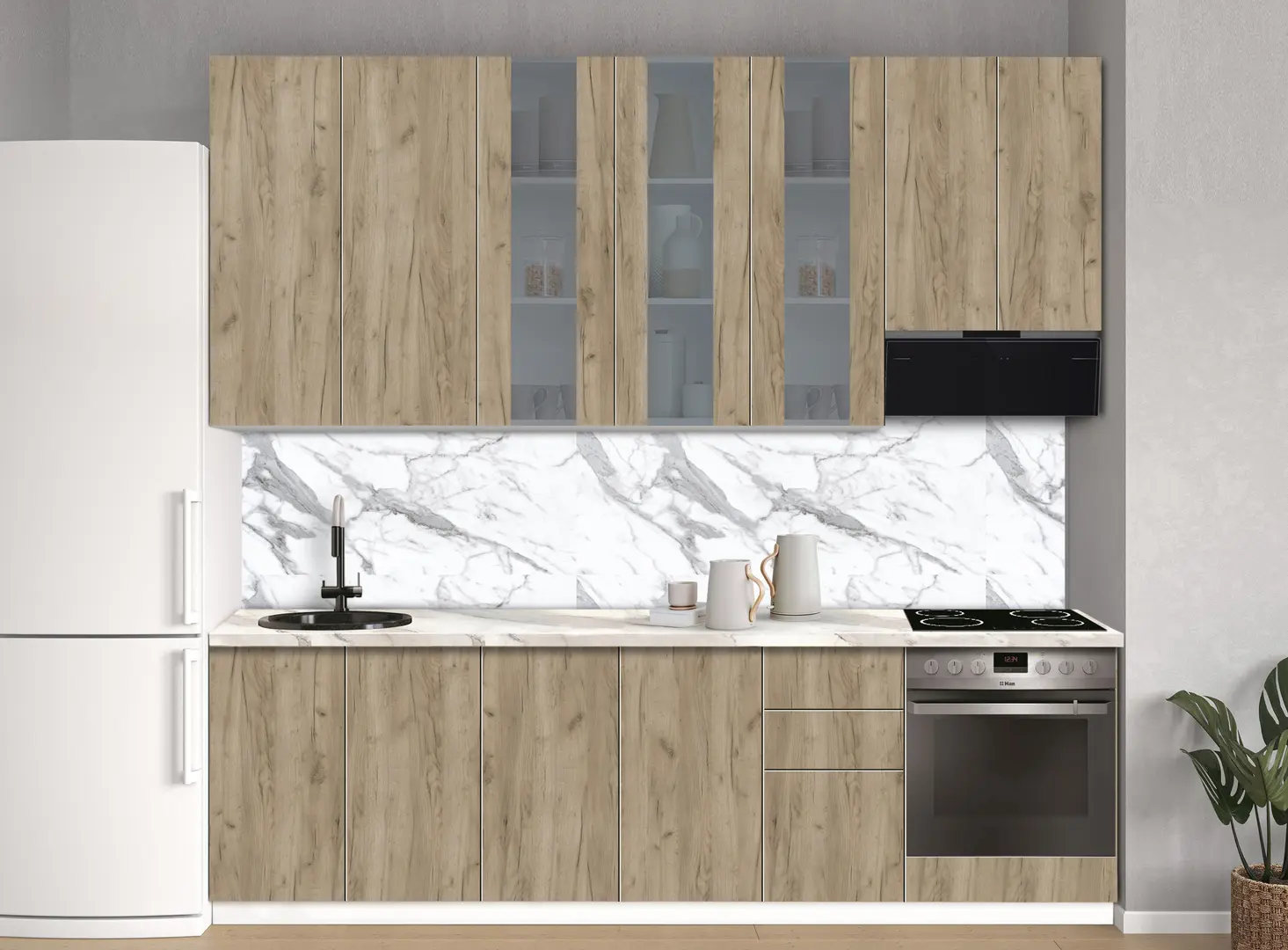 Bucatarie modulara Modern Dolce Vita Vitrina 1 H110 2.6m