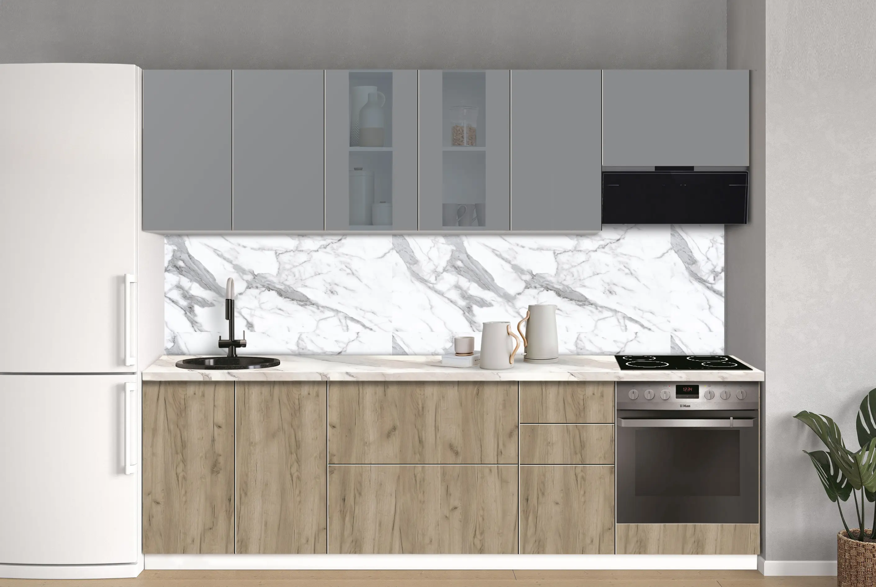 Модульная кухня Modern Dolce Vita Витрина 1 H68 2.6m - 9