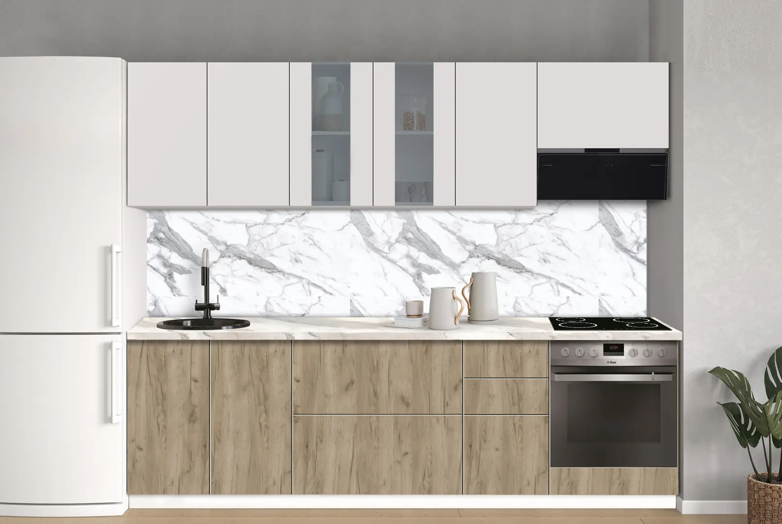 Модульная кухня Modern Dolce Vita Витрина 1 H68 2.6m