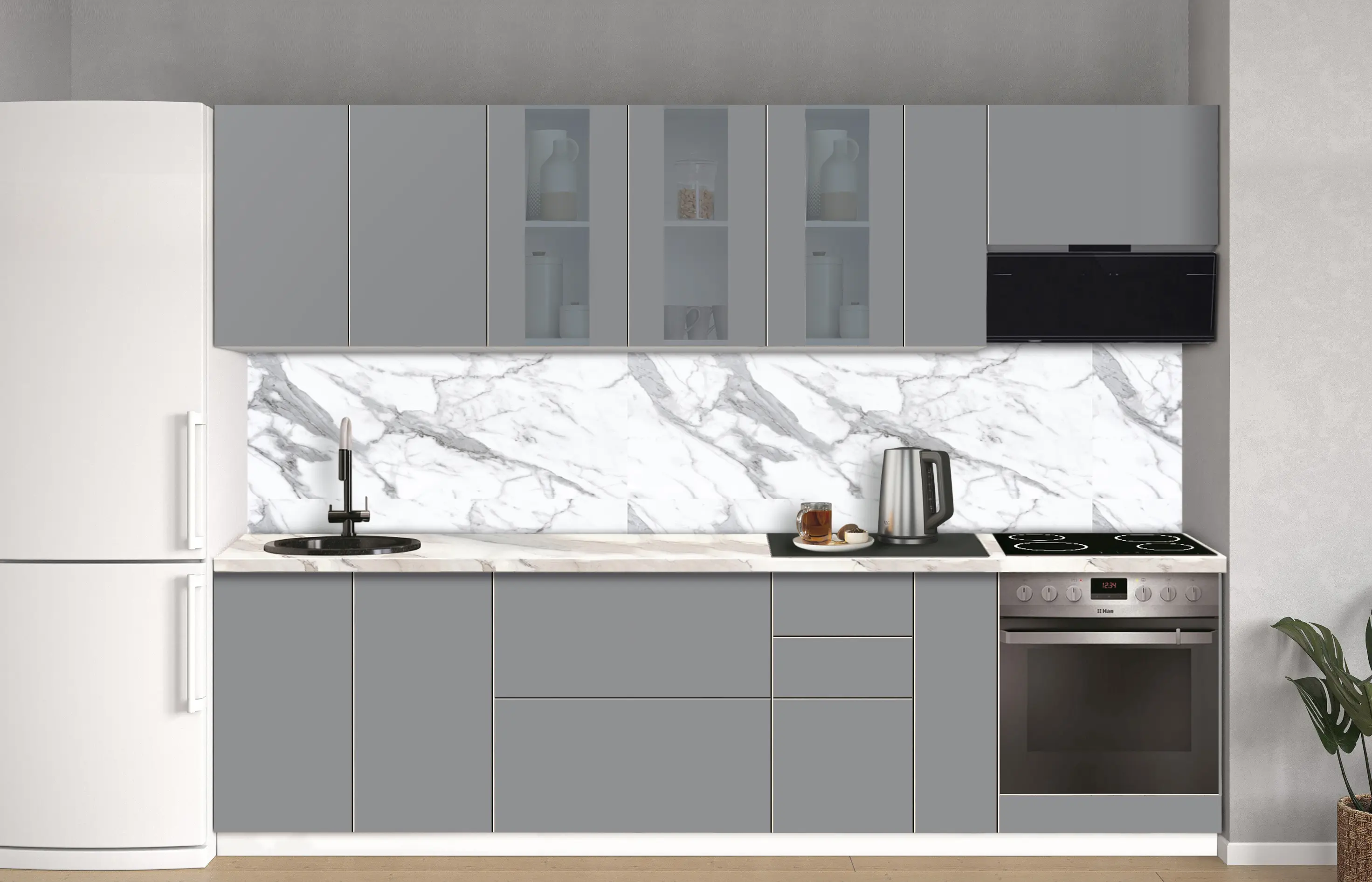 Модульная кухня Modern Dolce Vita Витрина 1 H68 2.8m - 6