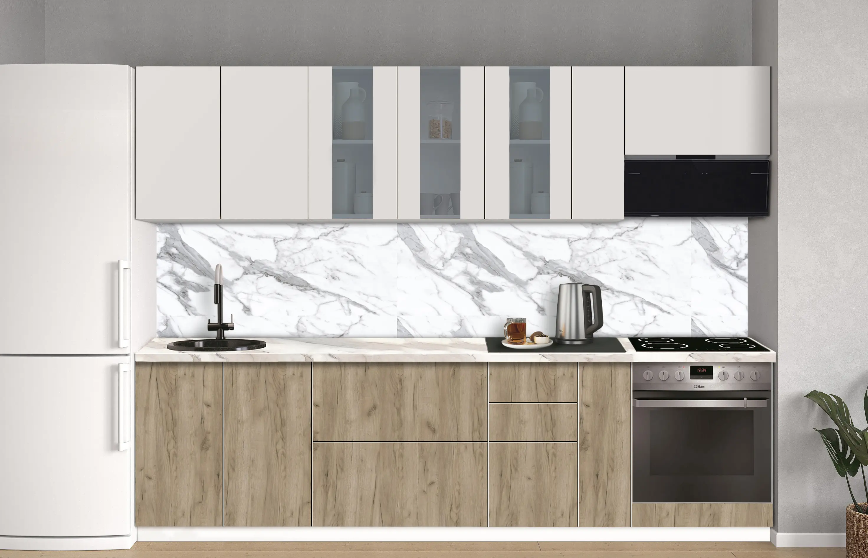 Модульная кухня Modern Dolce Vita Витрина 1 H68 2.8m - 7