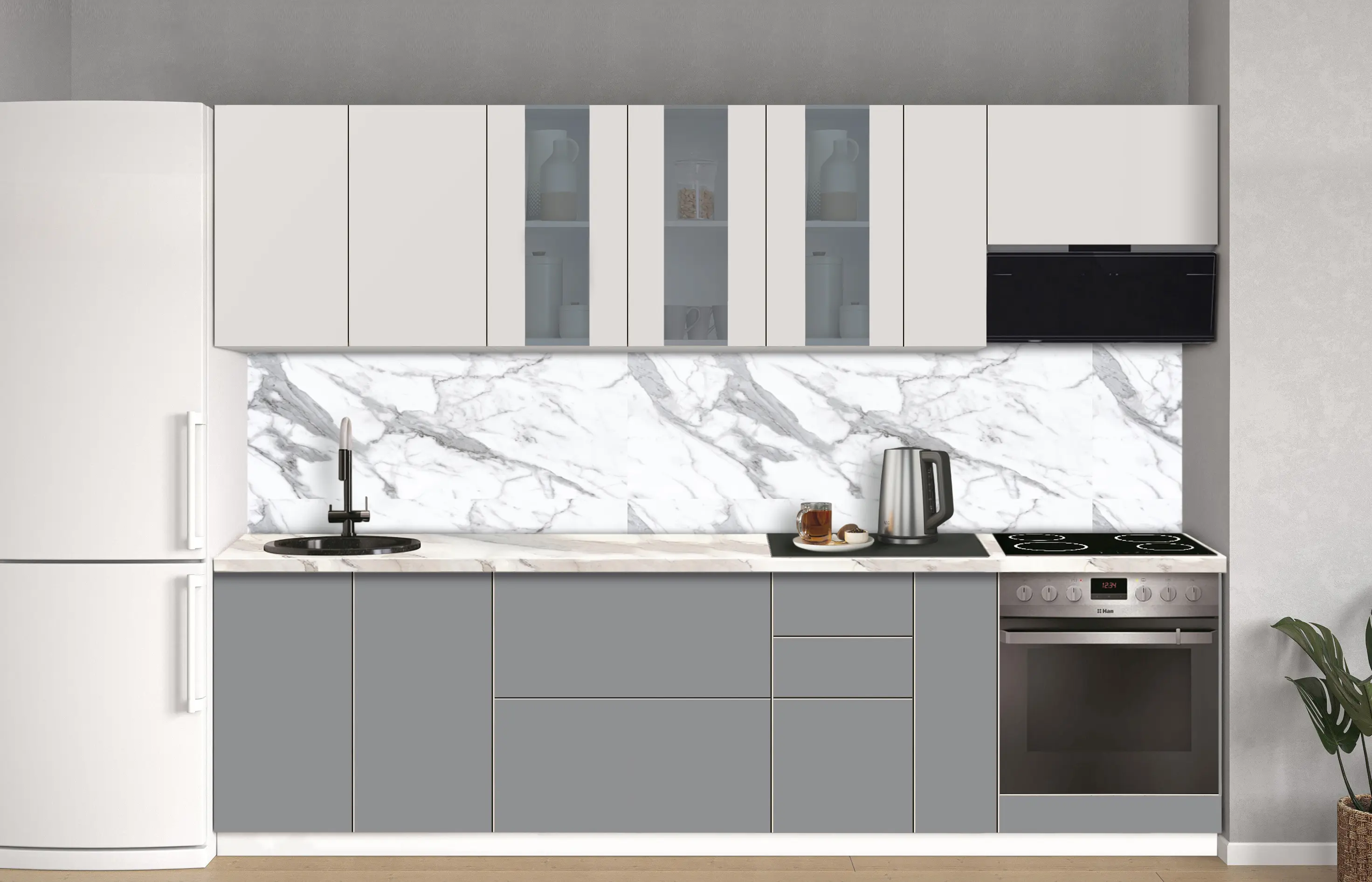 Модульная кухня Modern Dolce Vita Витрина 1 H68 2.8m - 8