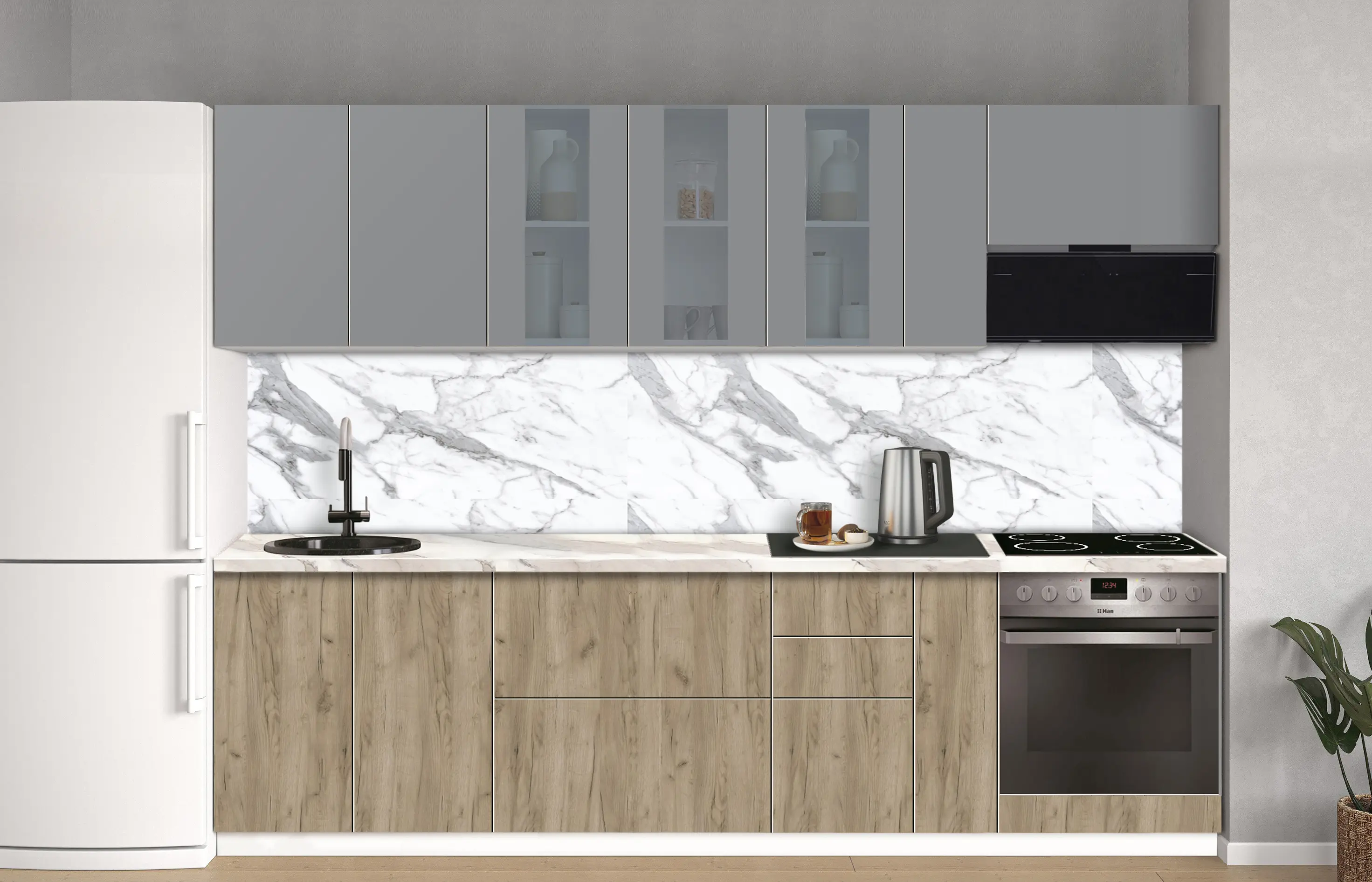 Модульная кухня Modern Dolce Vita Витрина 1 H68 2.8m - 9