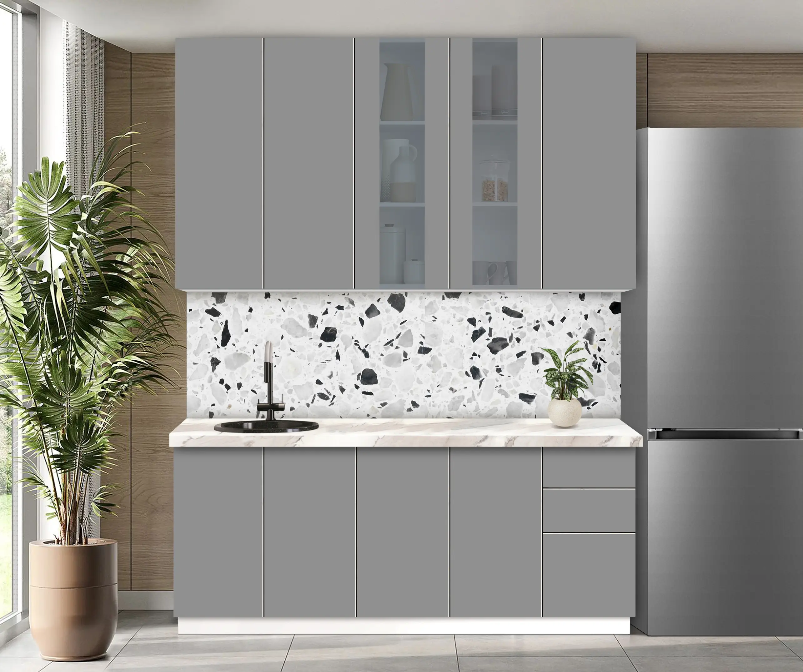 Bucatarie modulara Modern Dolce Vita Vitrina 2 H110 2.0m - 6