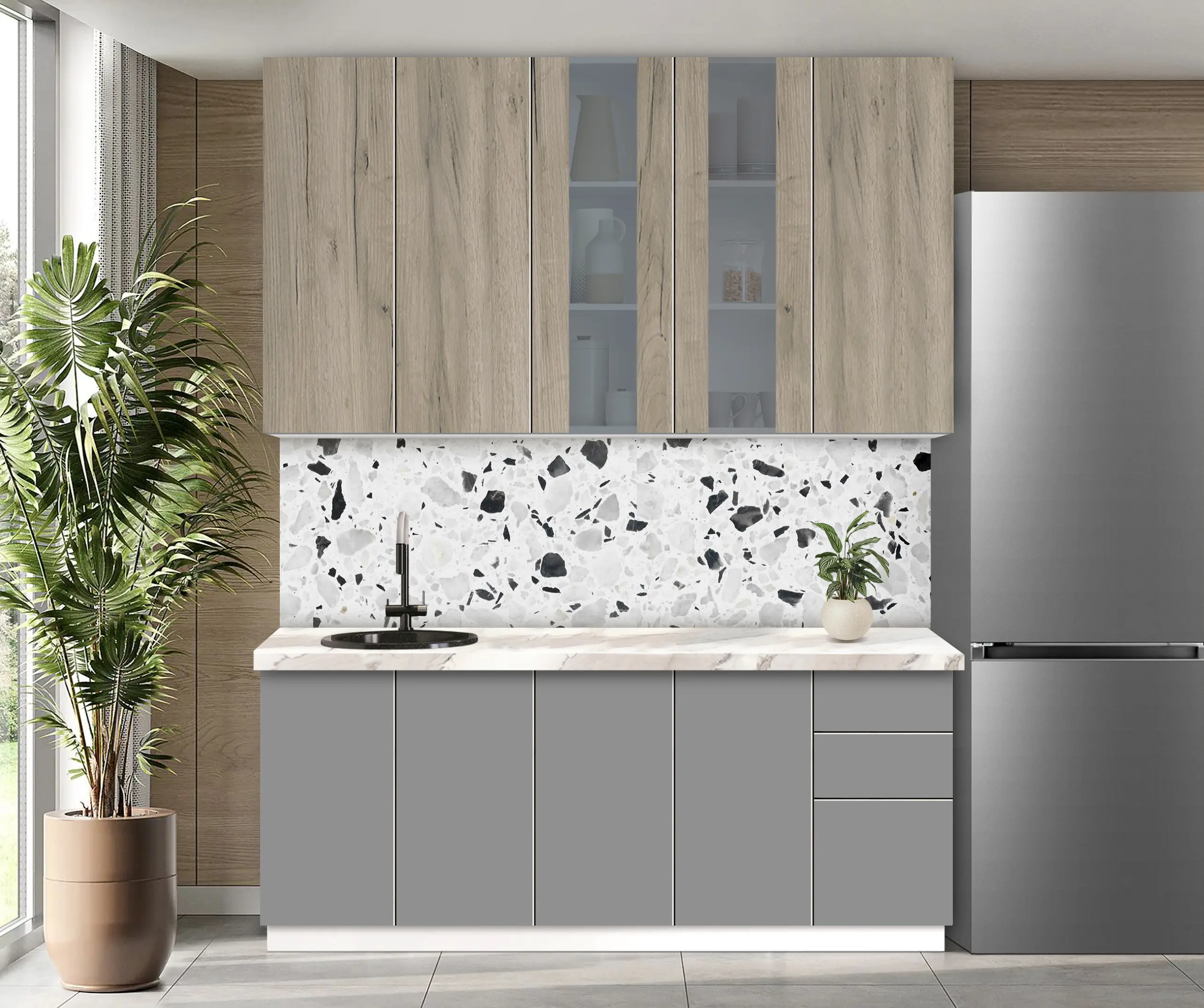 Bucatarie modulara Modern Dolce Vita Vitrina 2 H110 2.0m - 7