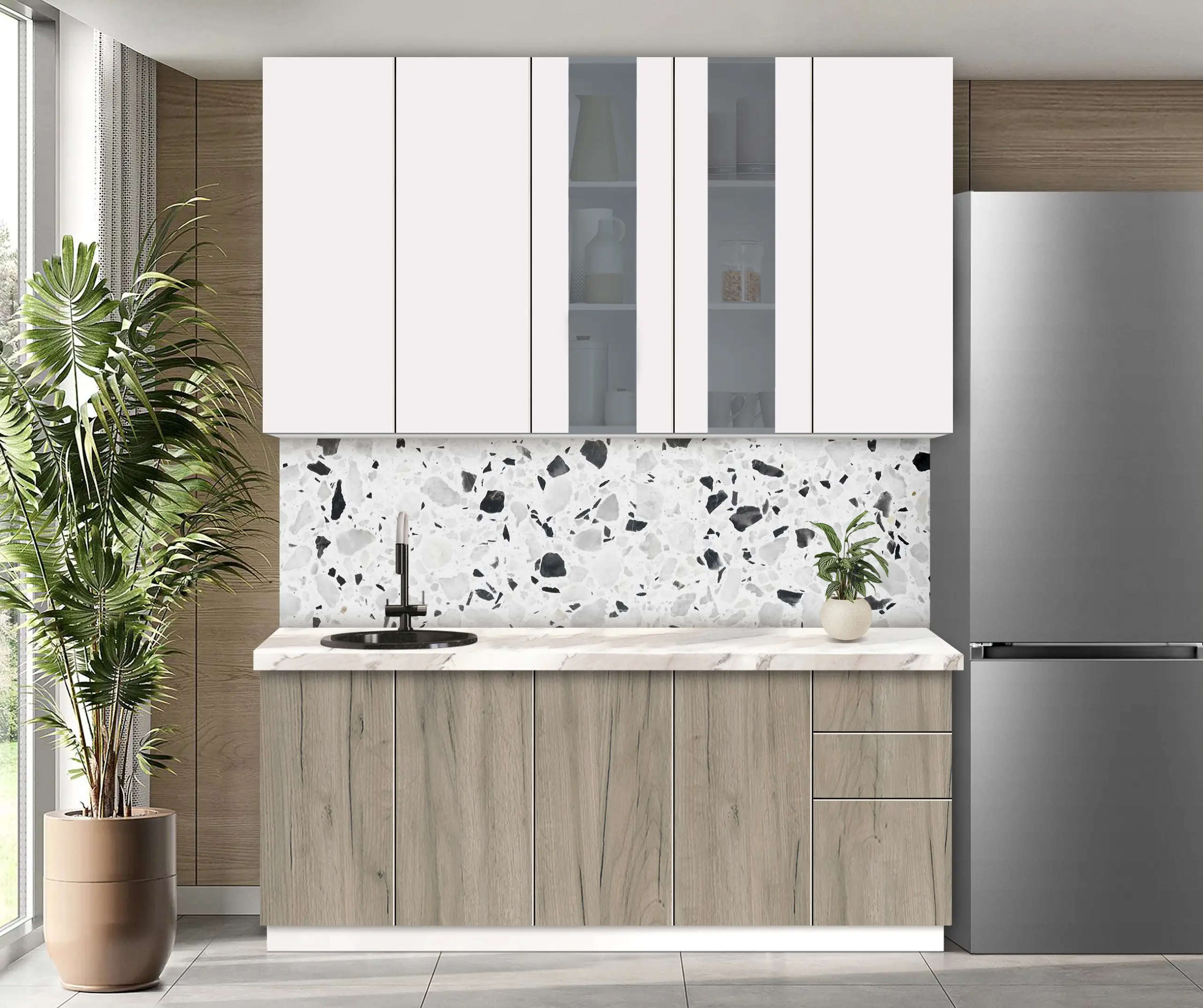 Bucatarie modulara Modern Dolce Vita Vitrina 2 H110 2.0m - 8