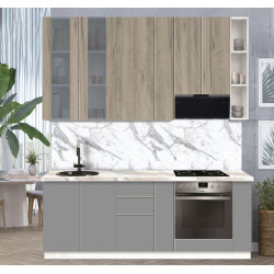 Модульная кухня Modern Dolce Vita Витрина 2 H110 2.2m Thumb