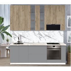 Bucatarie modulara Modern Dolce Vita Vitrina 2 H110 2.4m Thumb