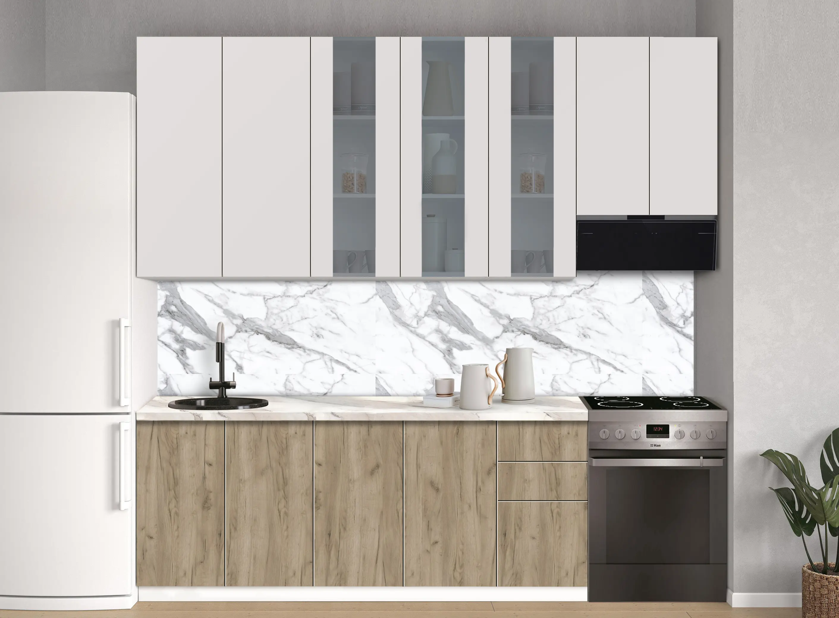 Bucatarie modulara Modern Dolce Vita Vitrina 2 H110 2.6m - 7