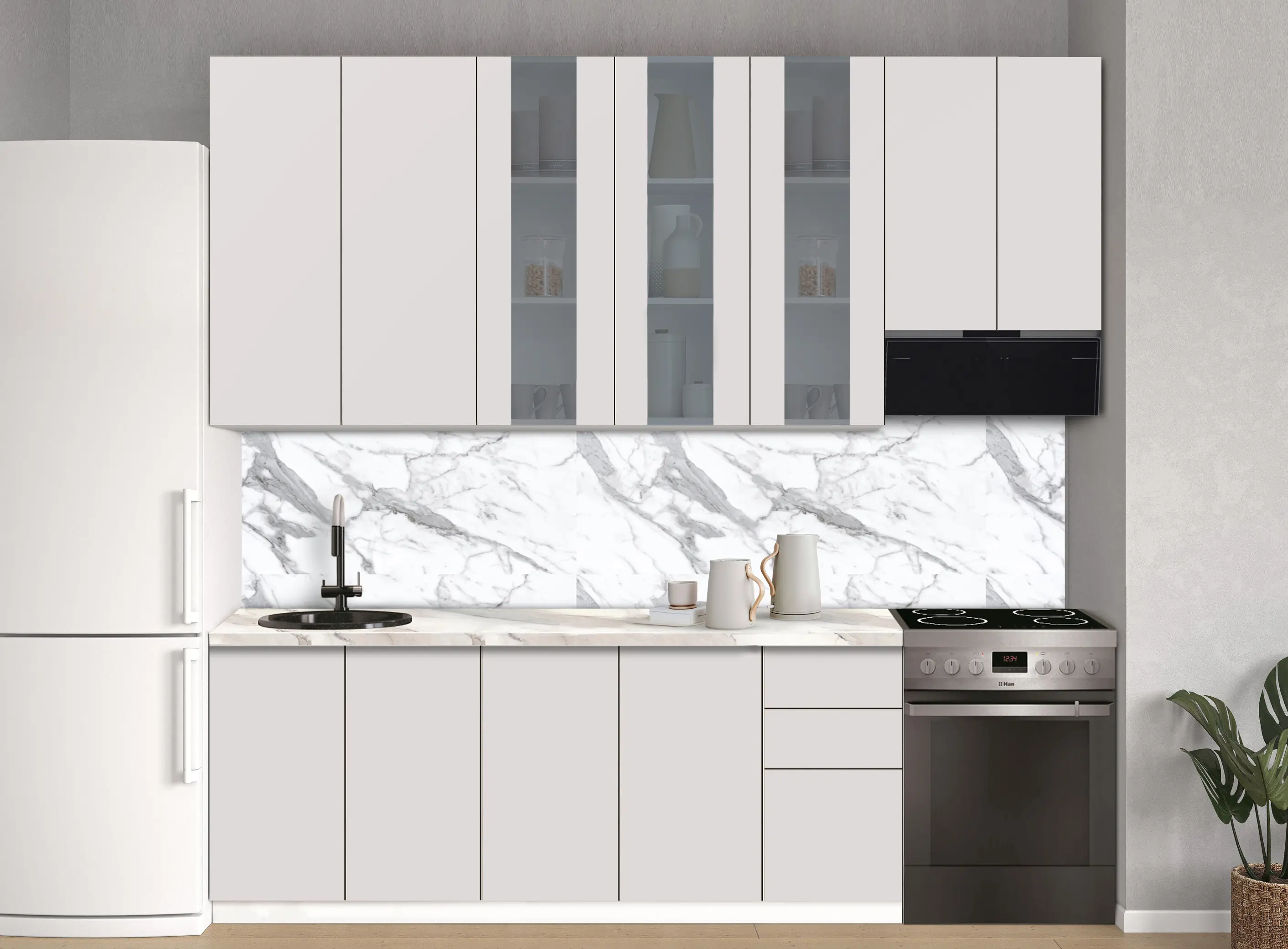 Bucatarie modulara Modern Dolce Vita Vitrina 2 H110 2.6m - 10