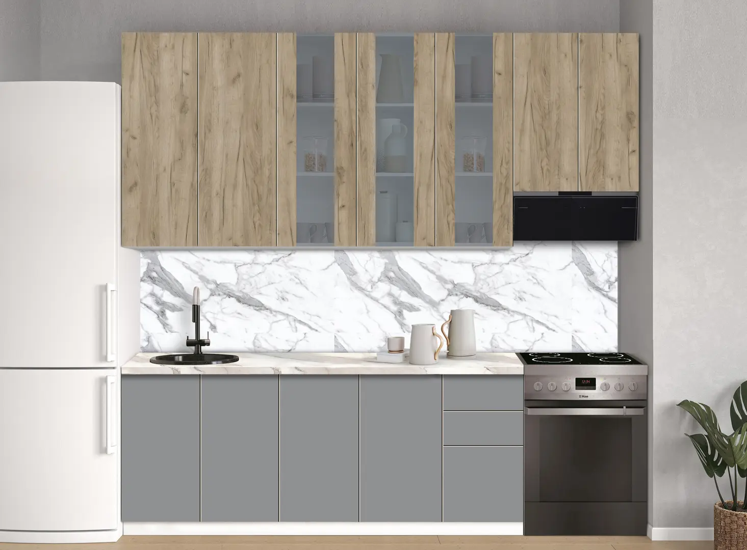 Bucatarie modulara Modern Dolce Vita Vitrina 2 H110 2.6m