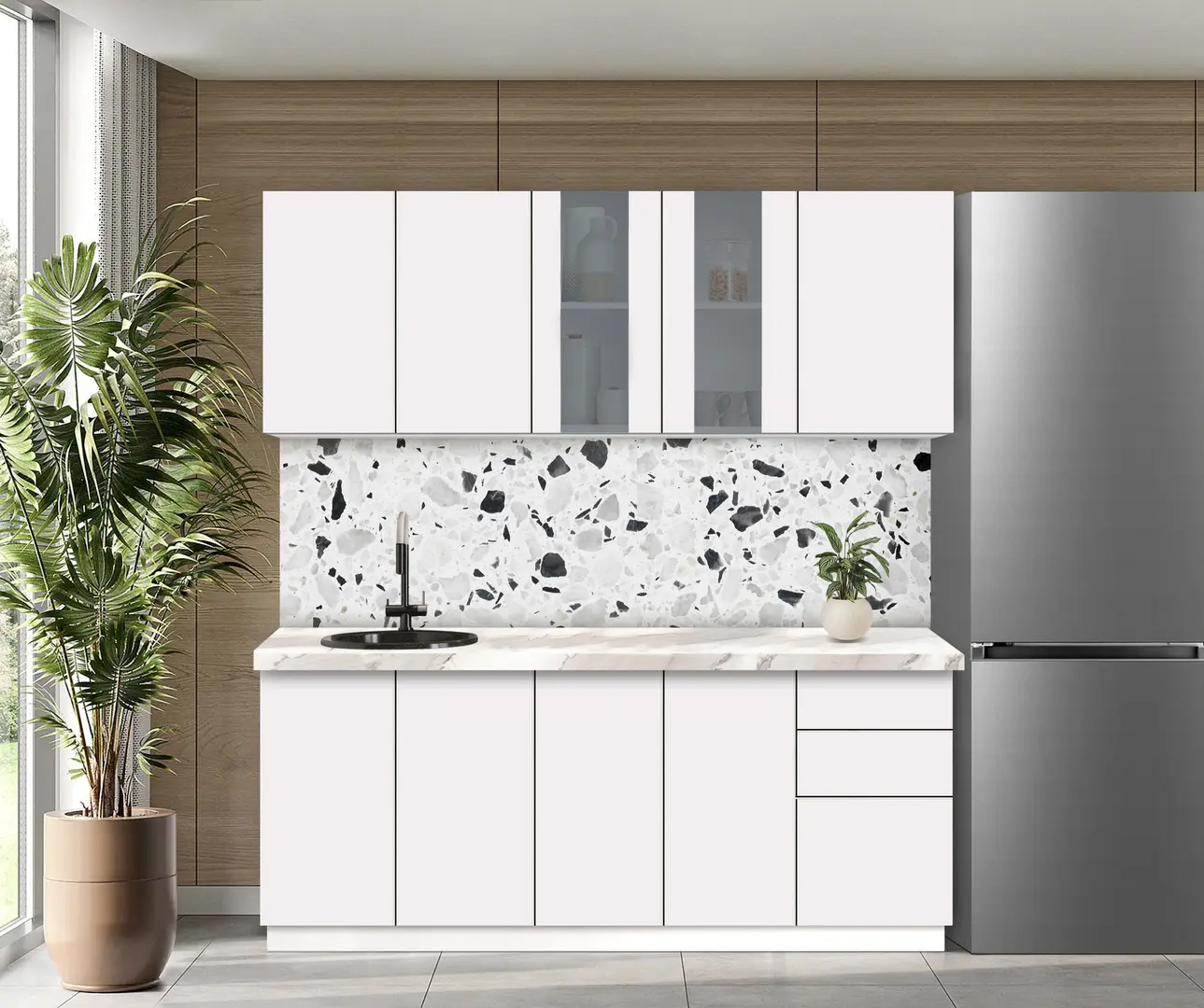 Модульная кухня Modern Dolce Vita Витрина 2 H68 2.0m