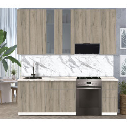 Bucatarie modulara Modern Dolce Vita Vitrina 3 H110 2.4m Thumb